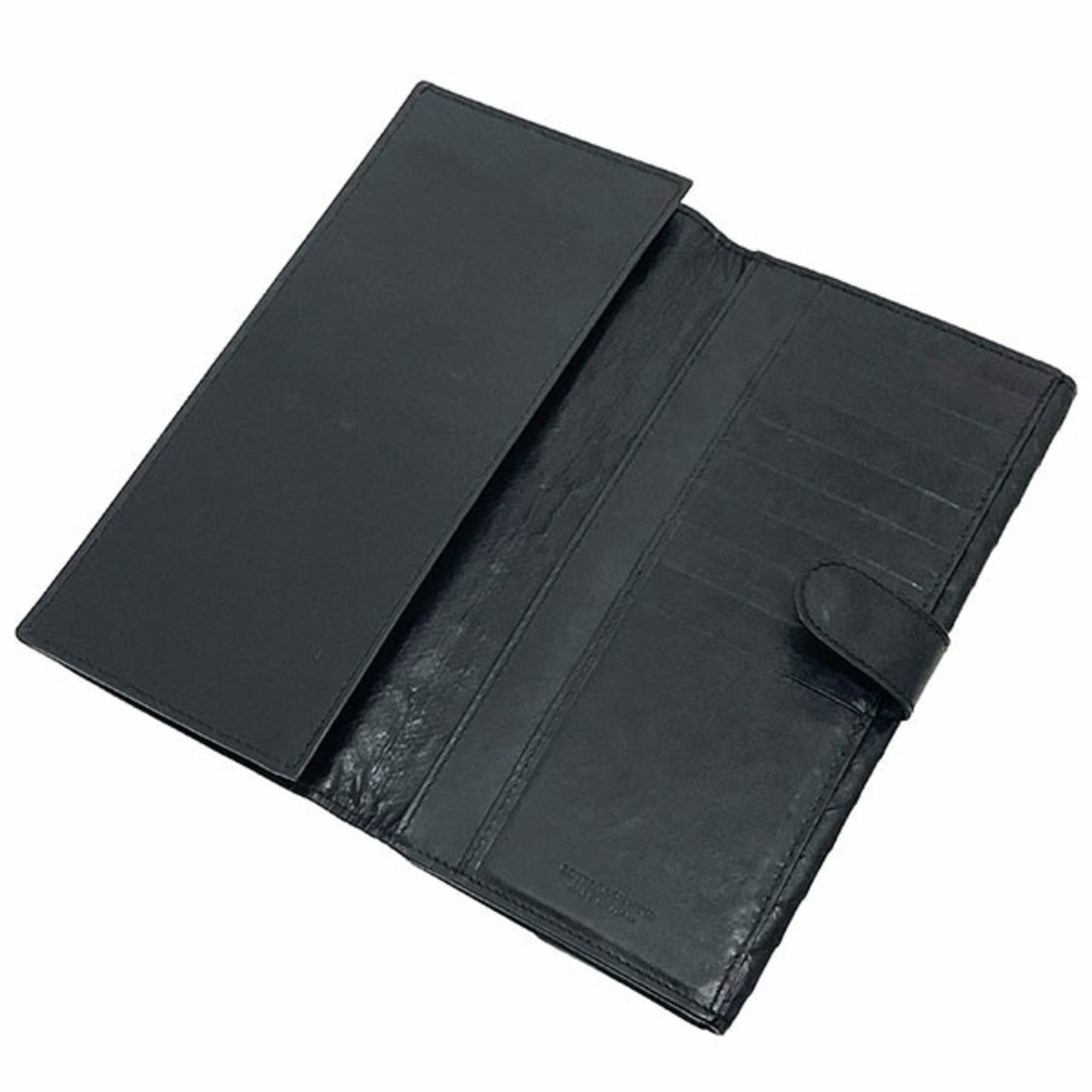Bottega Veneta Bottega Veneta Flower Motif Intrecciato Continental Wallet Leather Black 134075 Mesh Bi-fold Long W Women's HWN-16873 Size ONE SIZE - 8 Thumbnail