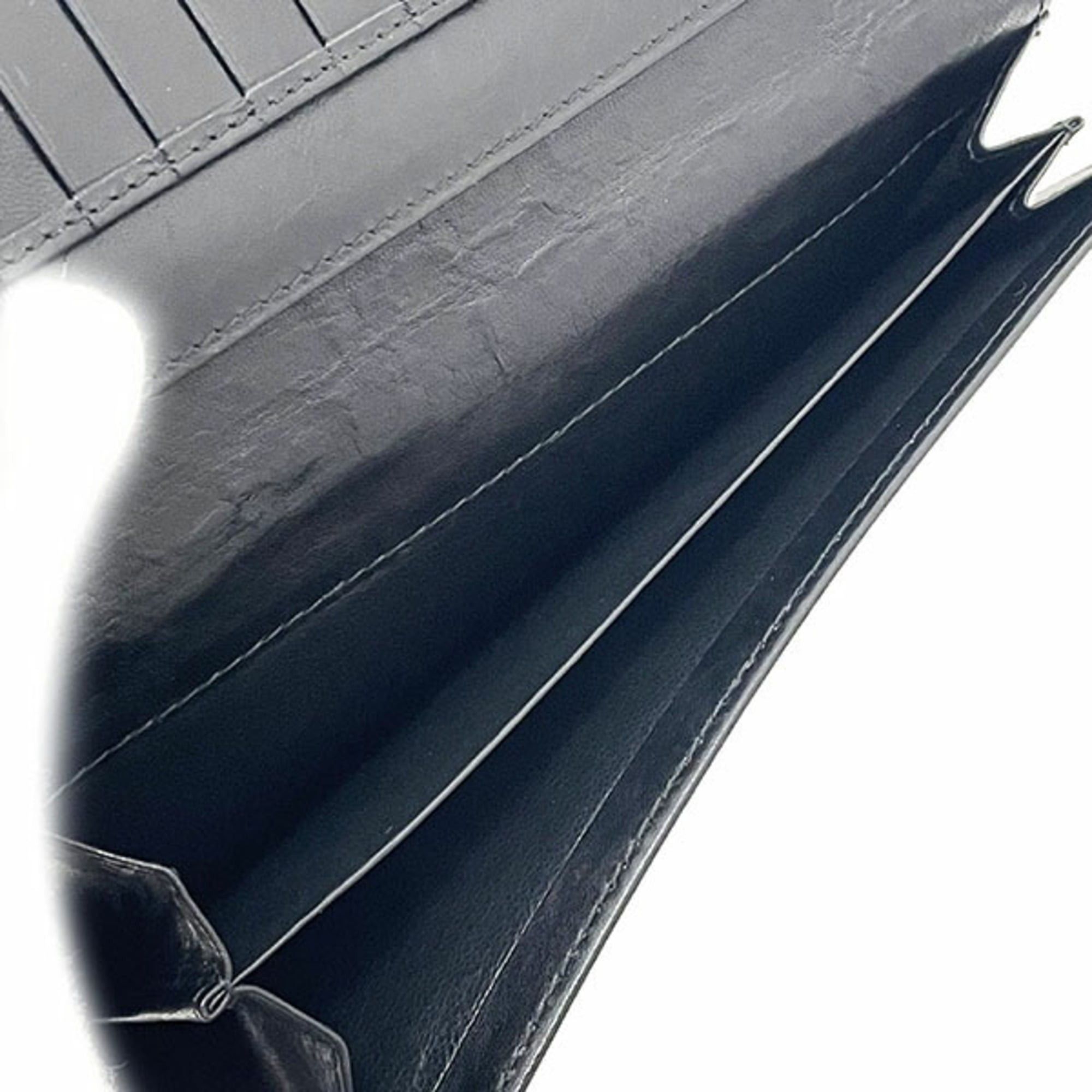 Bottega Veneta Bottega Veneta Flower Motif Intrecciato Continental Wallet Leather Black 134075 Mesh Bi-fold Long W Women's HWN-16873 Size ONE SIZE - 9 Thumbnail