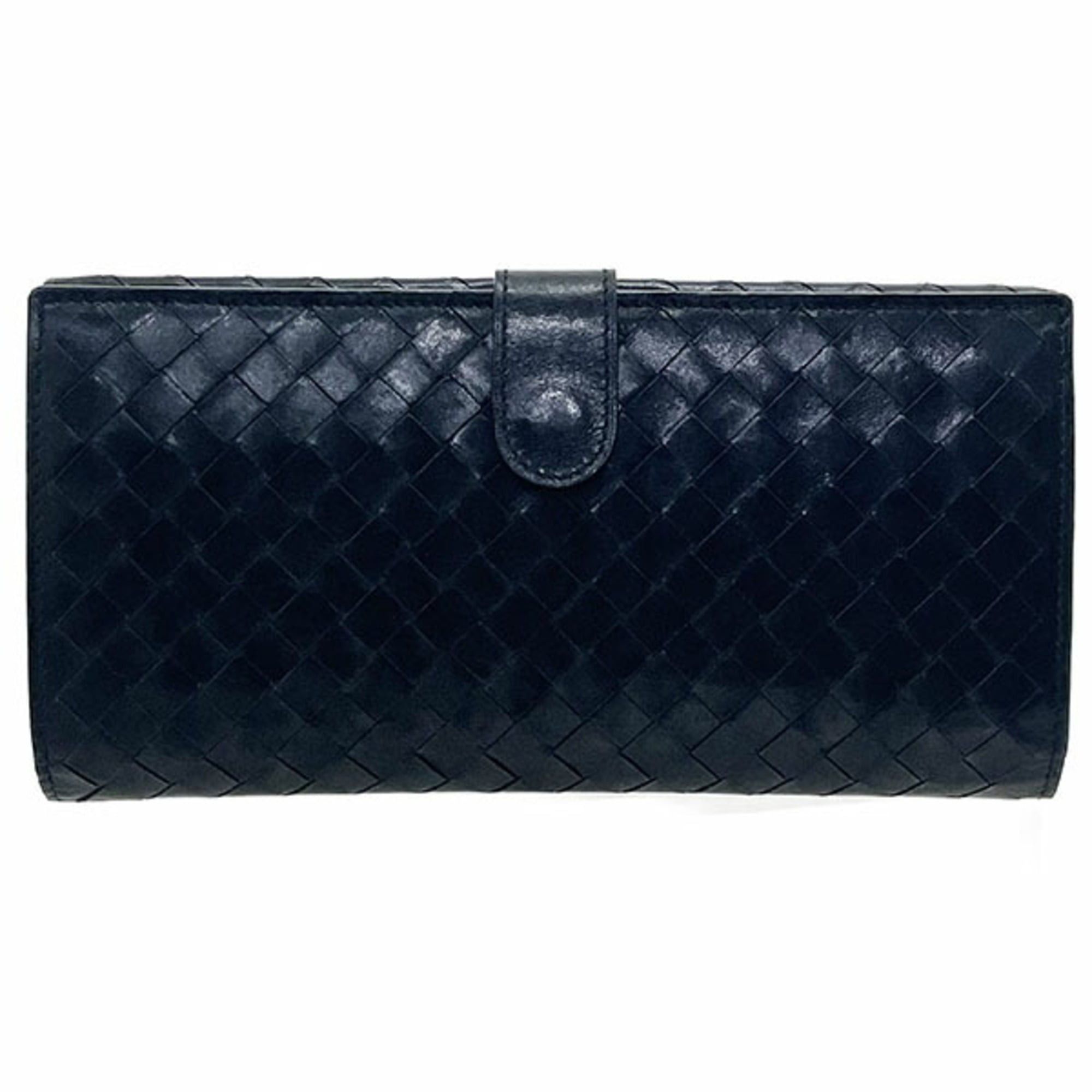 Bottega Veneta Bottega Veneta Flower Motif Intrecciato Continental Wallet Leather Black 134075 Mesh Bi-fold Long W Women's HWN-16873 Size ONE SIZE - 2 Thumbnail