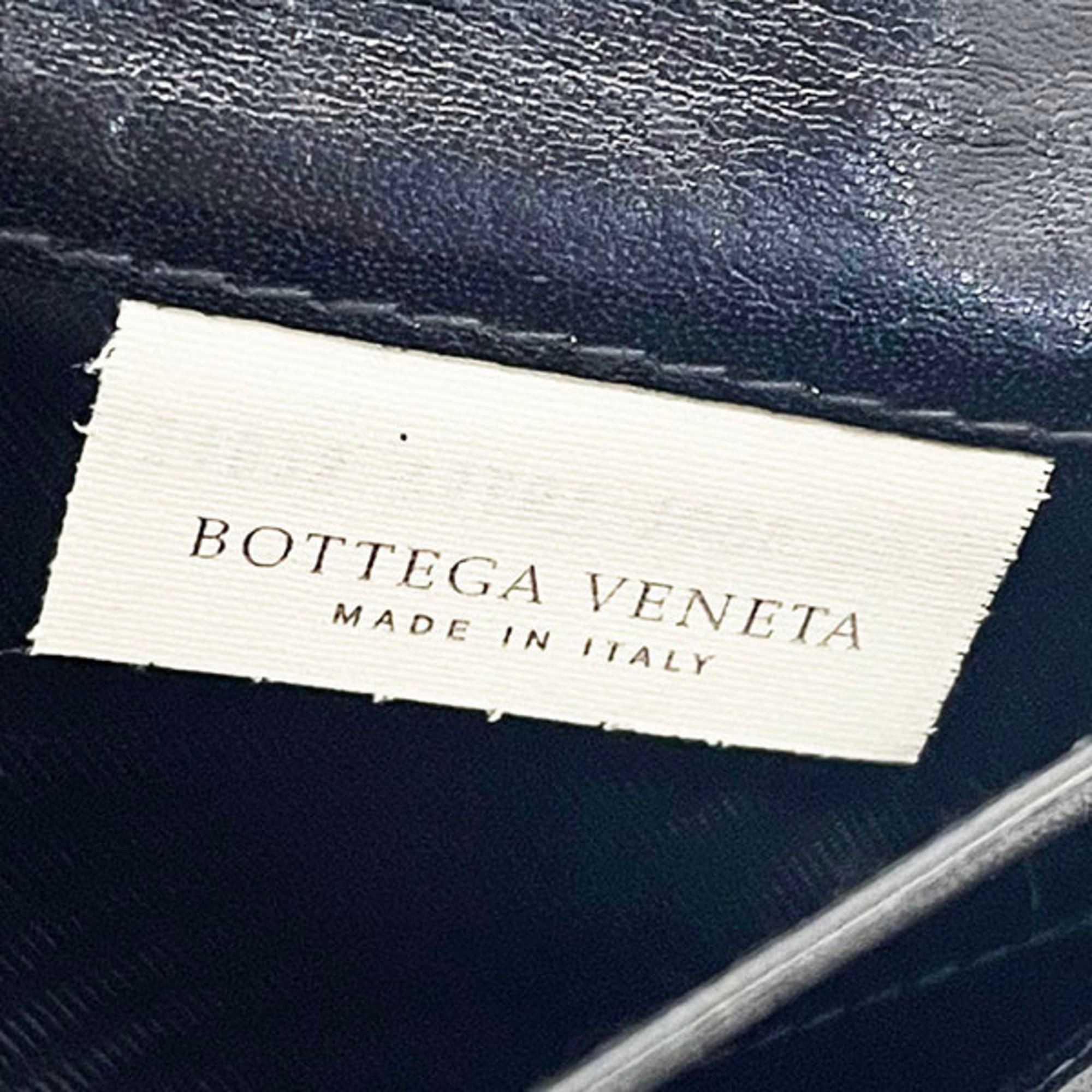 Bottega Veneta Bottega Veneta Flower Motif Intrecciato Continental Wallet Leather Black 134075 Mesh Bi-fold Long W Women's HWN-16873 Size ONE SIZE - 10 Thumbnail