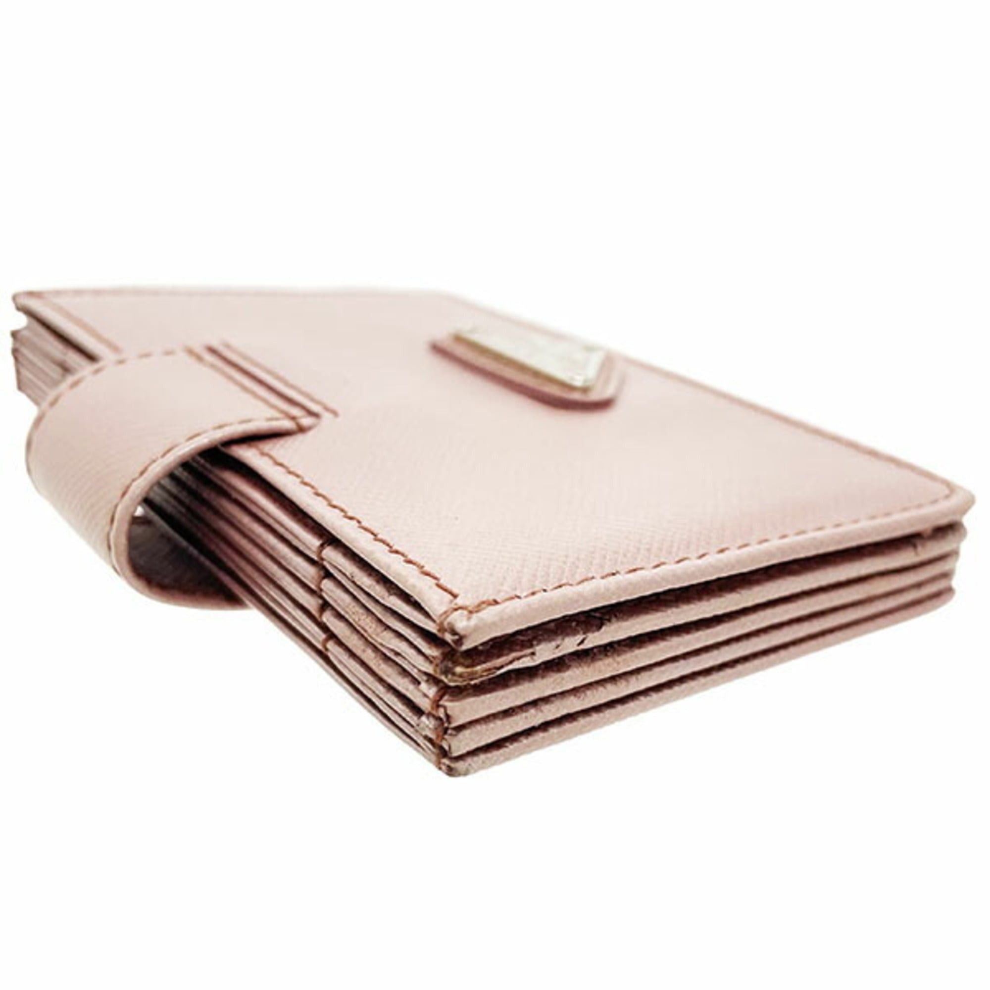 Prada Prada Card Case Triangle Plate Saffiano Leather Metallic Pink 1M1211 PRADA Business Holder ANTICO MORDO HH-17209 Size ONE SIZE - 5 Thumbnail