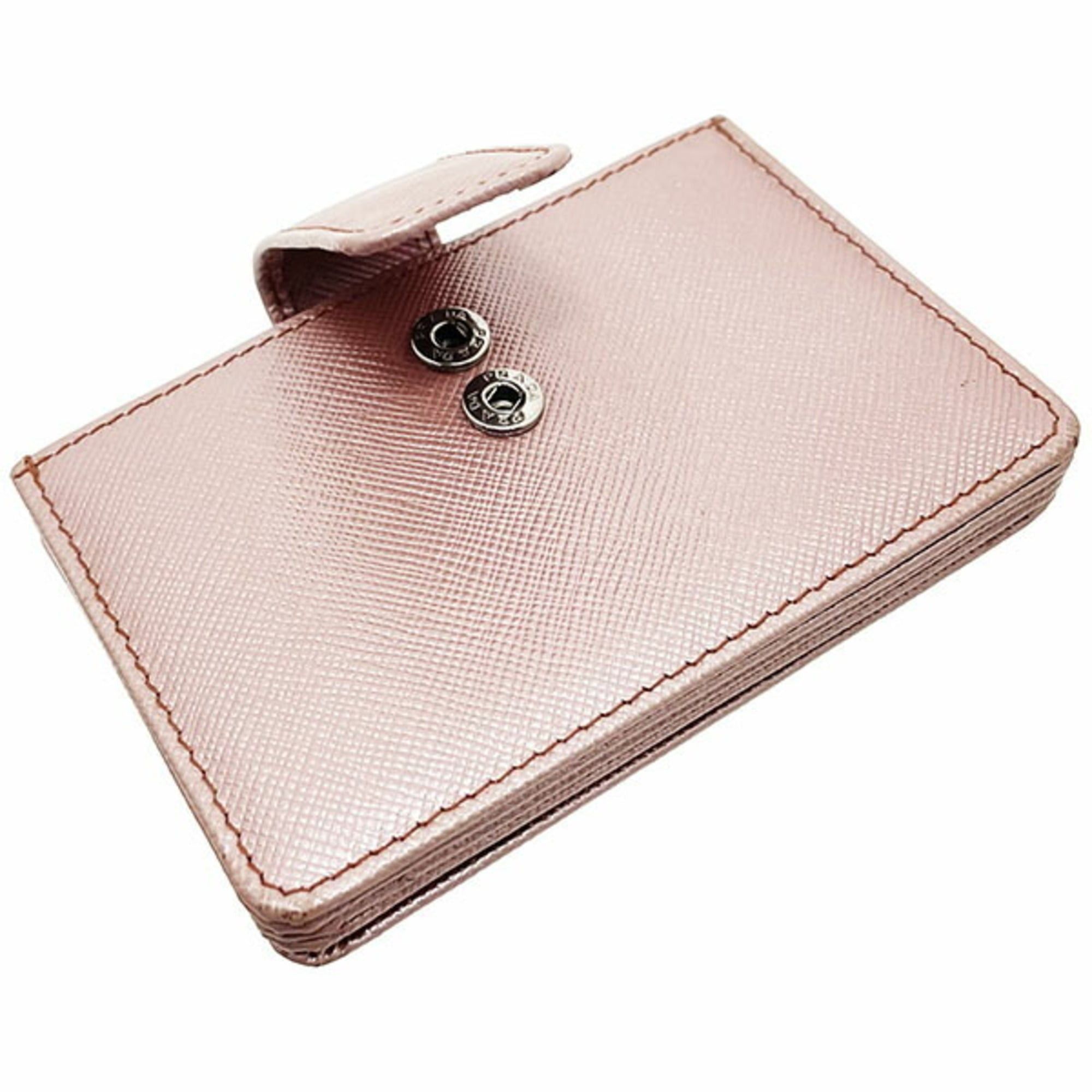 Prada Prada Card Case Triangle Plate Saffiano Leather Metallic Pink 1M1211 PRADA Business Holder ANTICO MORDO HH-17209 Size ONE SIZE - 7 Thumbnail