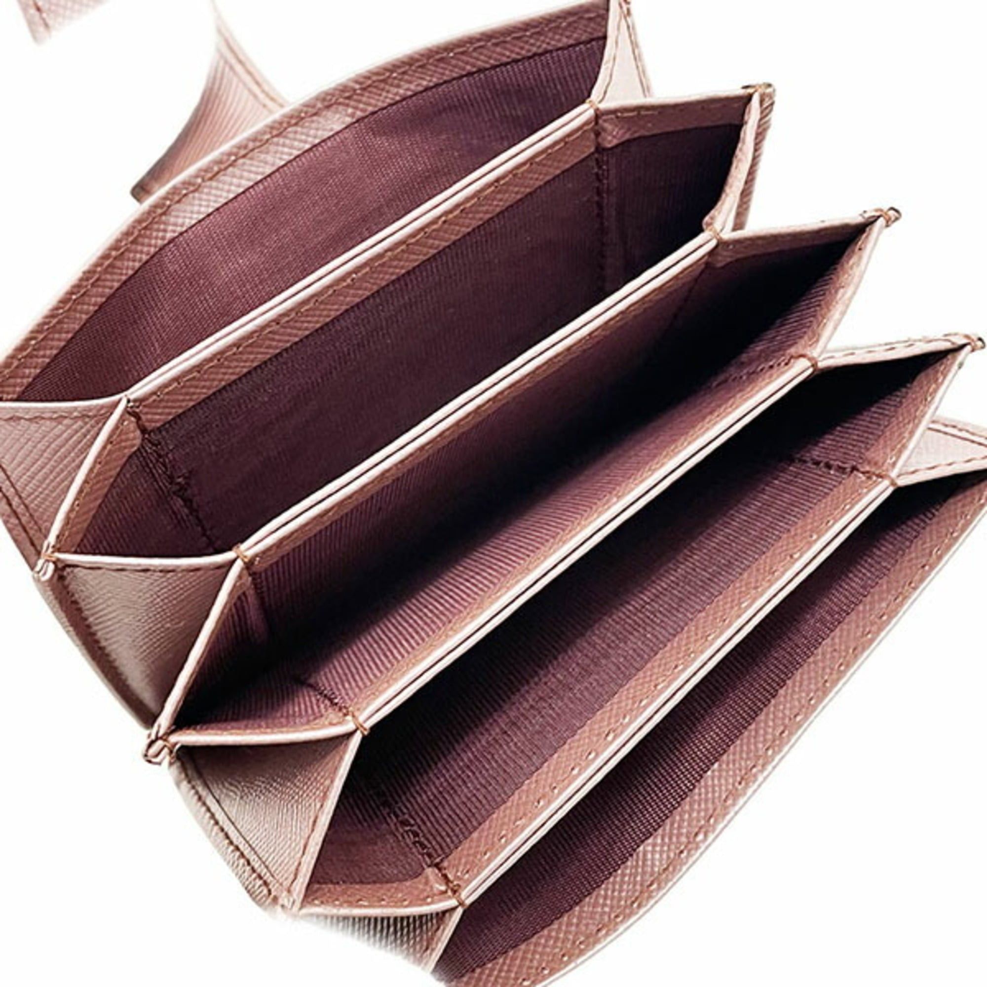 Prada Prada Card Case Triangle Plate Saffiano Leather Metallic Pink 1M1211 PRADA Business Holder ANTICO MORDO HH-17209 Size ONE SIZE - 8 Thumbnail