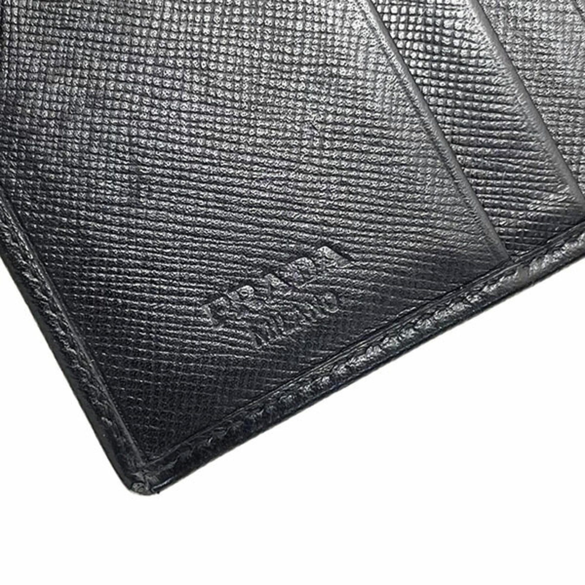 Prada Prada Wallet Clip Double Saffiano Leather Black PRADA Bi-fold NERO TT-17046 Size ONE SIZE - 10 Thumbnail
