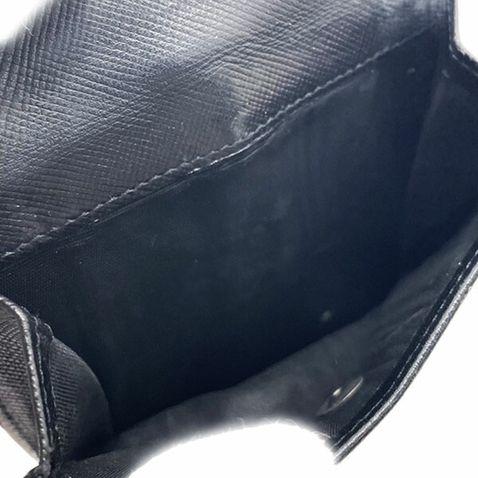 Prada Prada Wallet Clip Double Saffiano Leather Black PRADA Bi-fold NERO TT-17046 Size ONE SIZE - 7 Thumbnail