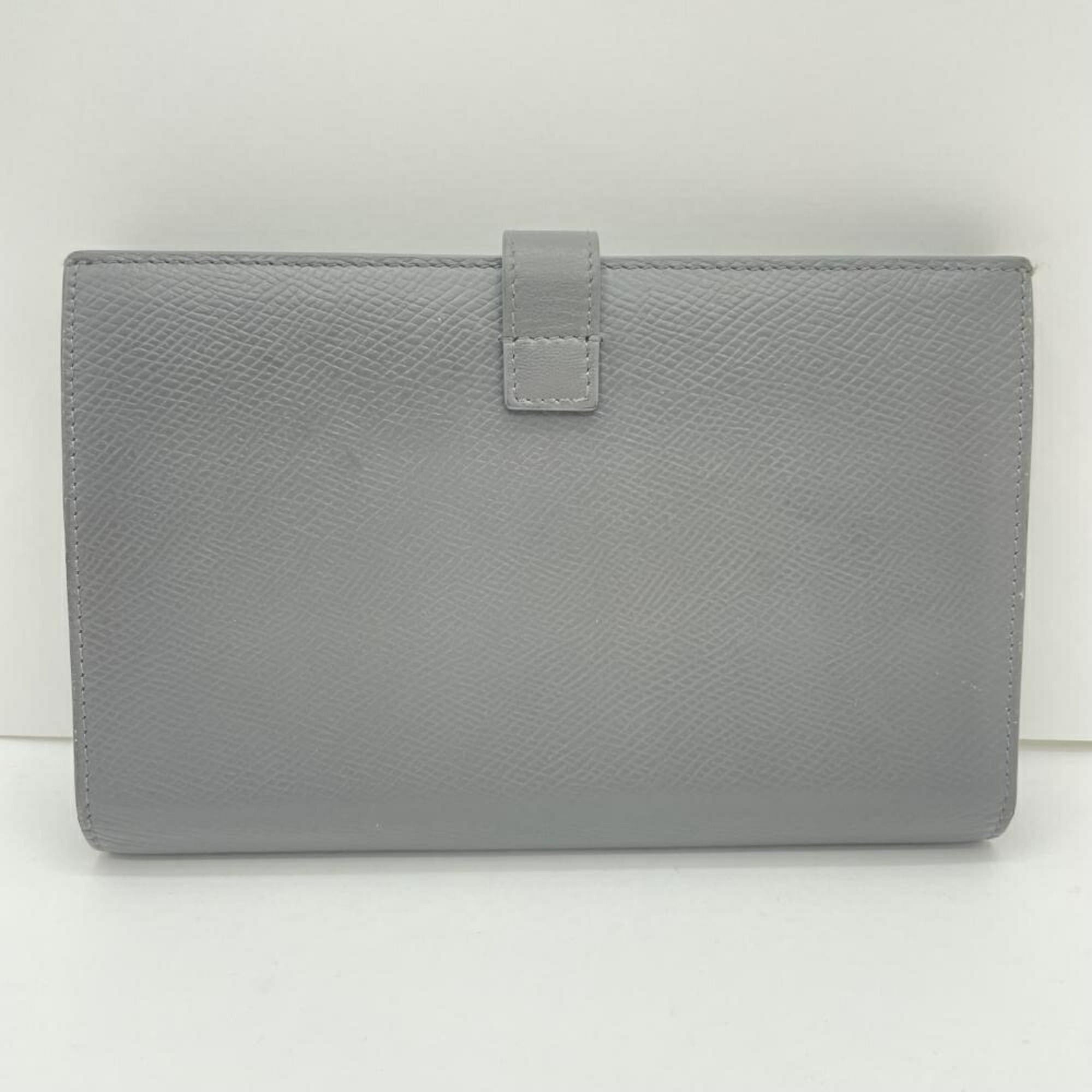 Celine CELINE Large Strap Wallet, Bi-fold Gray Size ONE SIZE - 2 Thumbnail