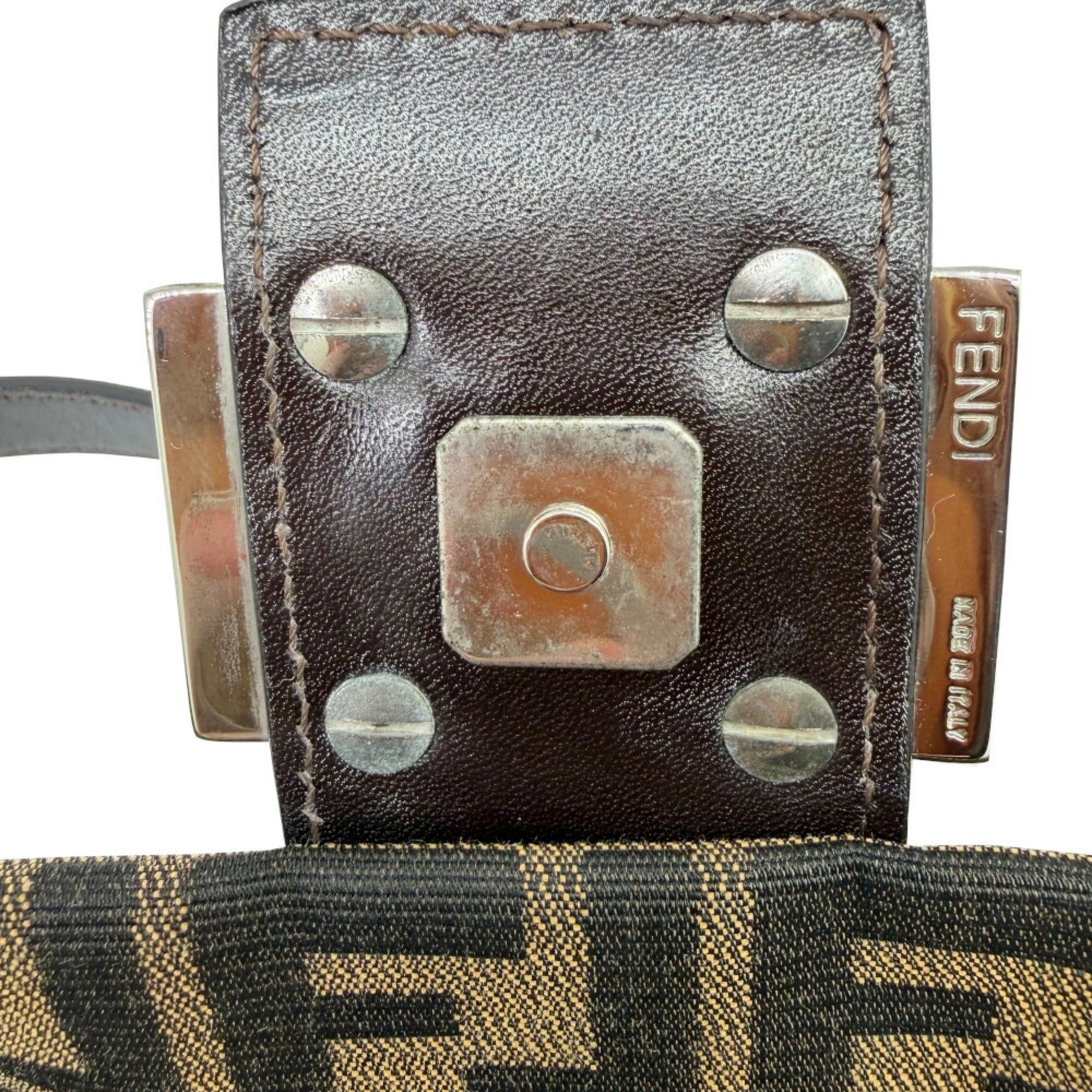 Fendi FENDI Zucca pattern Mamma Bucket canvas and leather brown handbag/pouch FF women's Size ONE SIZE - 7 Thumbnail