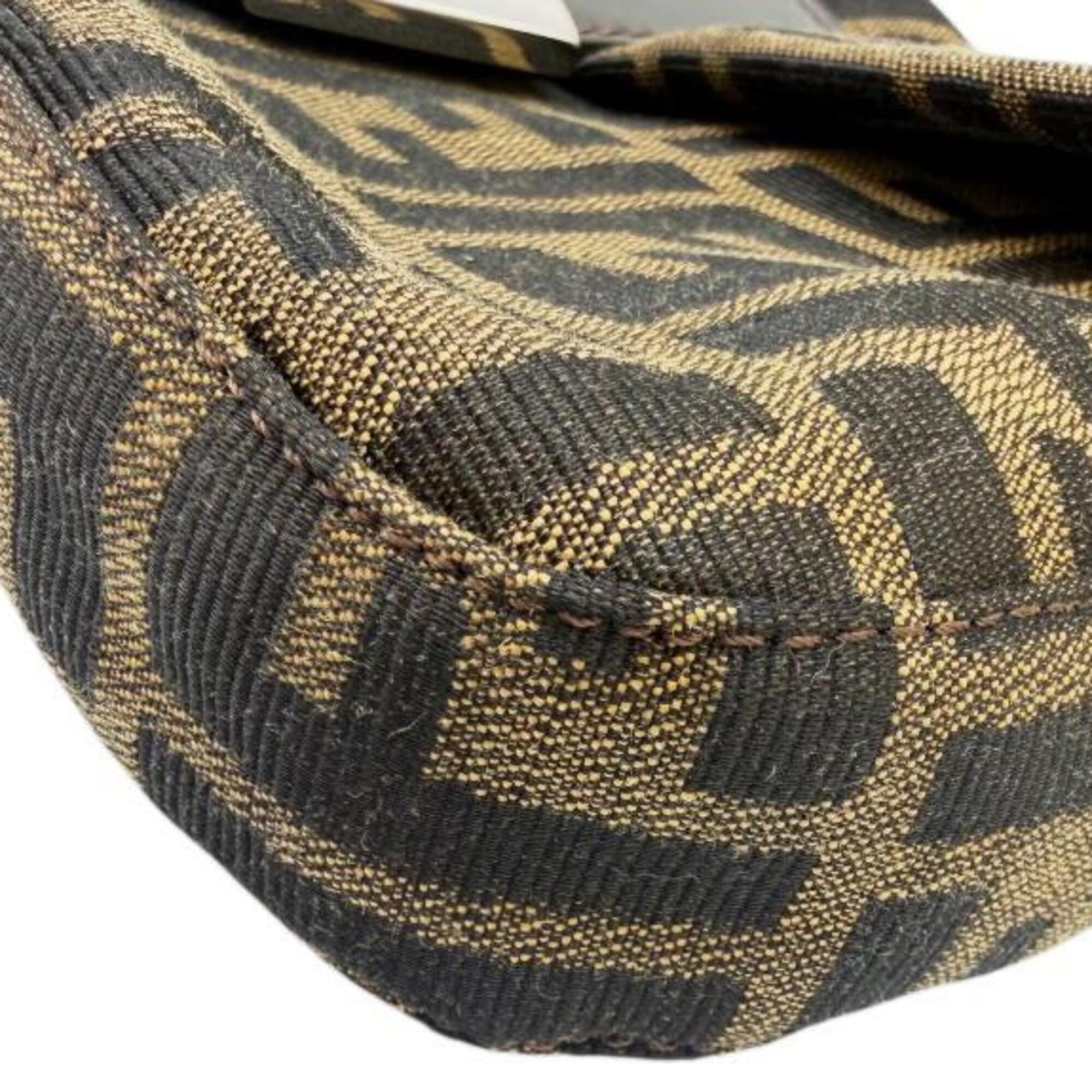 Fendi FENDI Zucca pattern Mamma Bucket canvas and leather brown handbag/pouch FF women's Size ONE SIZE - 5 Thumbnail
