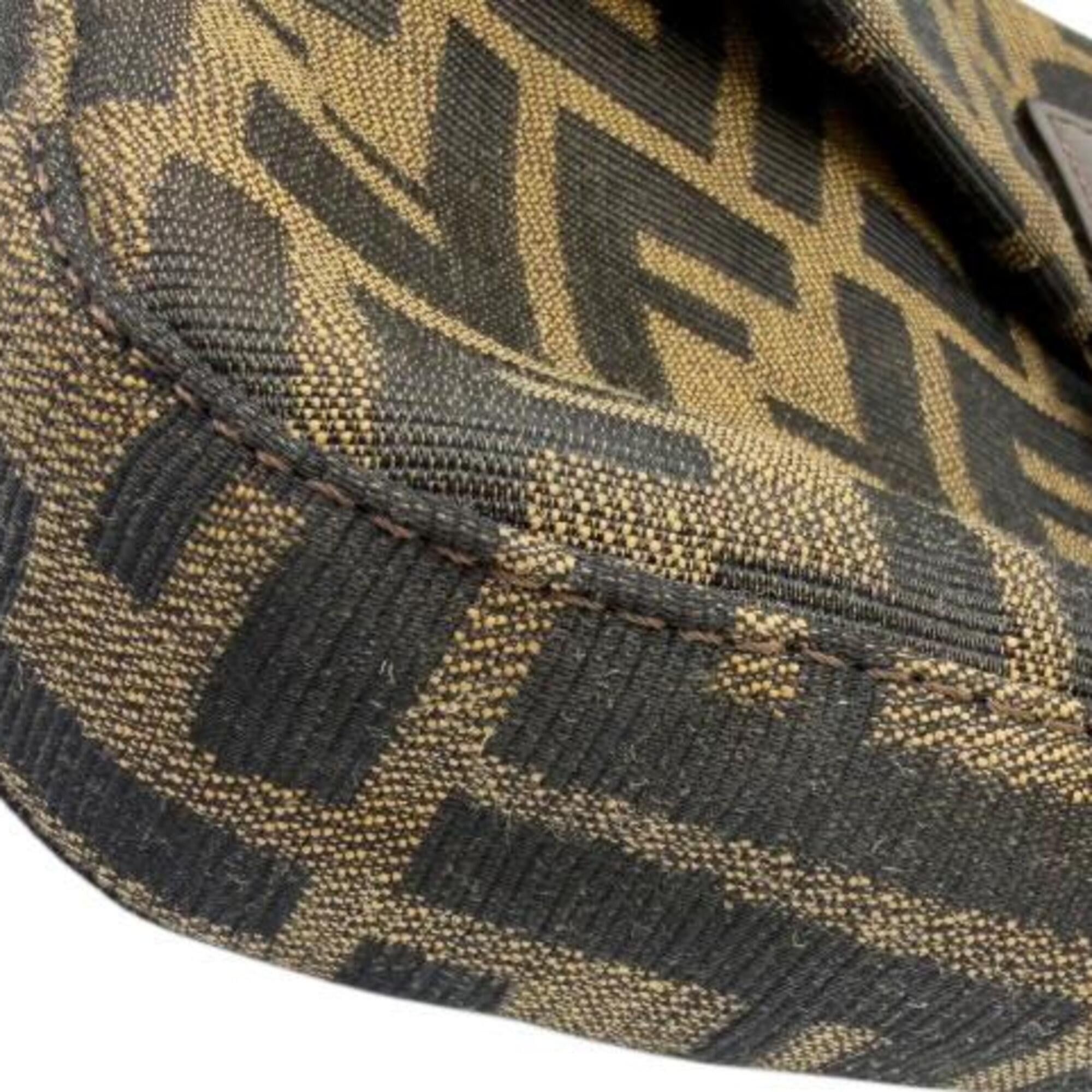 Fendi FENDI Zucca pattern Mamma Bucket canvas and leather brown handbag/pouch FF women's Size ONE SIZE - 6 Thumbnail