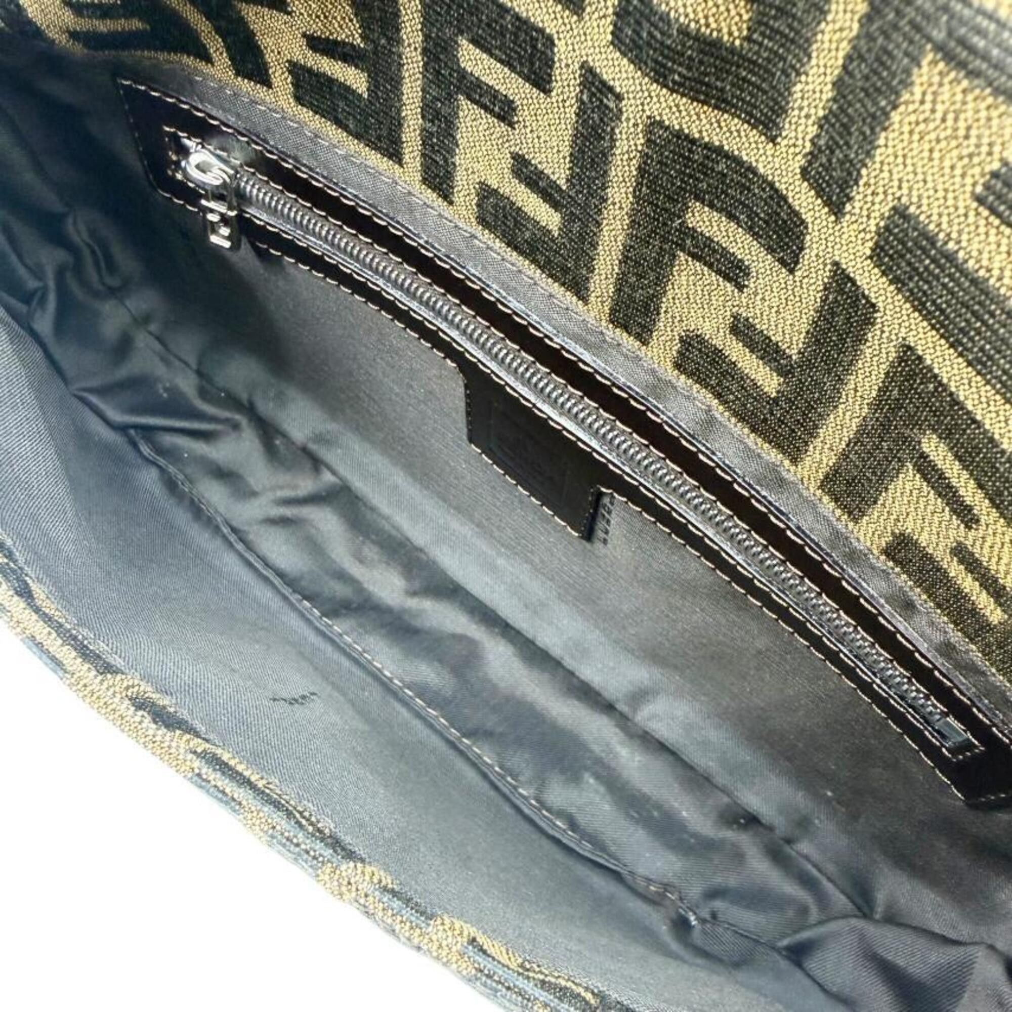 Fendi FENDI Zucca pattern Mamma Bucket canvas and leather brown handbag/pouch FF women's Size ONE SIZE - 13 Thumbnail