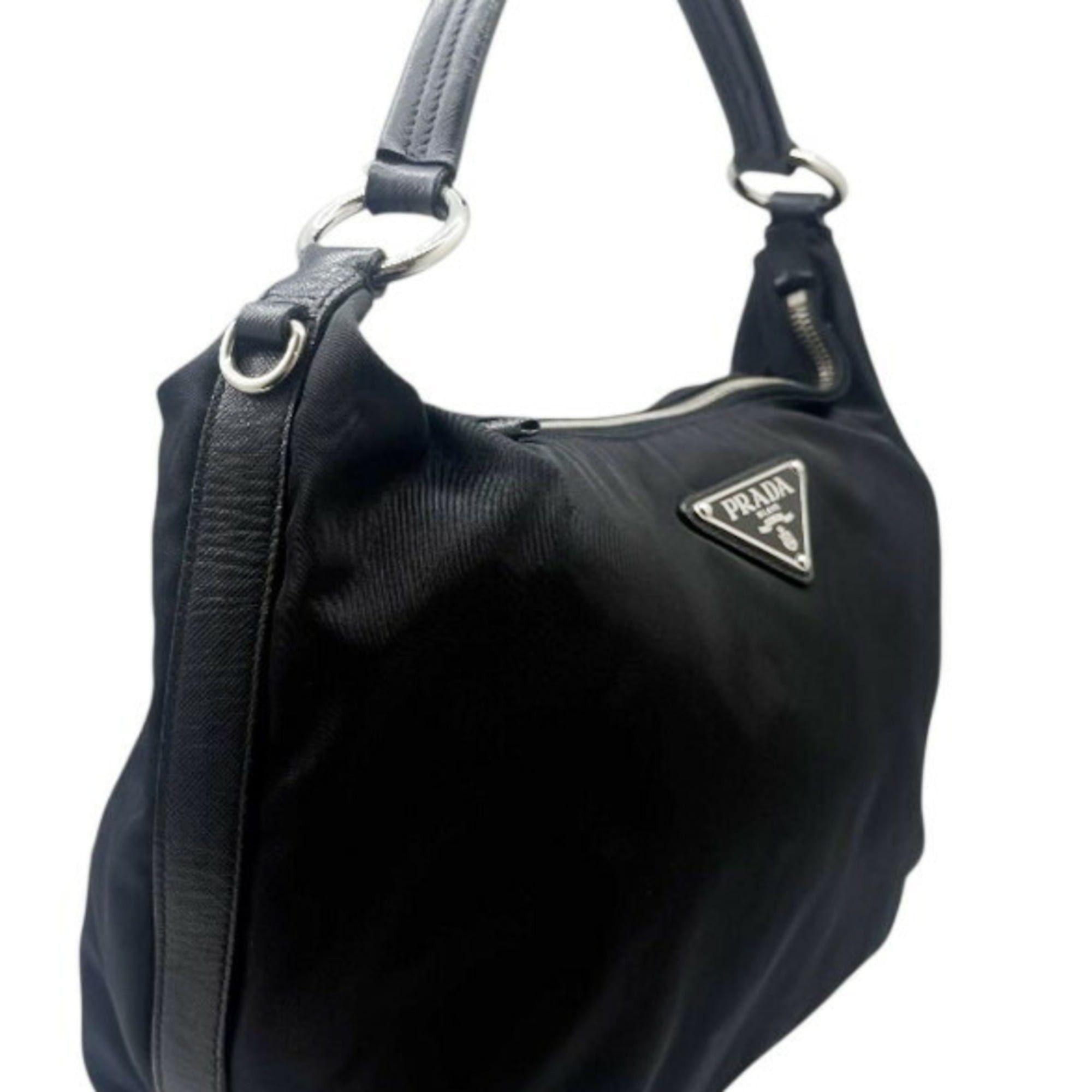 Prada Prada Nylon Black BR3332 Handbag for Women and Men Size ONE SIZE - 4 Thumbnail