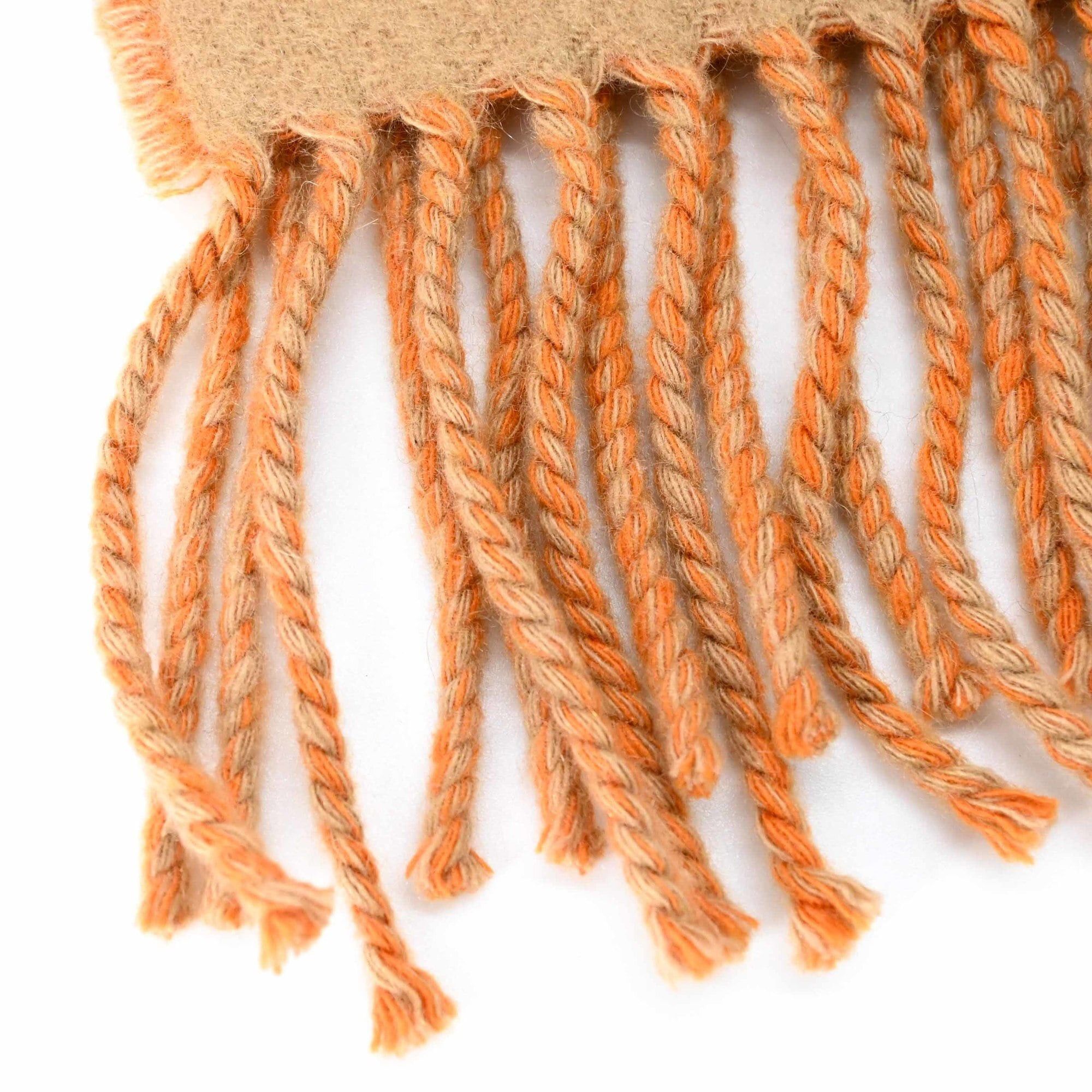 Hermes HERMES Casaque Chevron Stole/Scarf, Cashmere, Women's, Brown/Orange Bicolor Size ONE SIZE - 5 Thumbnail
