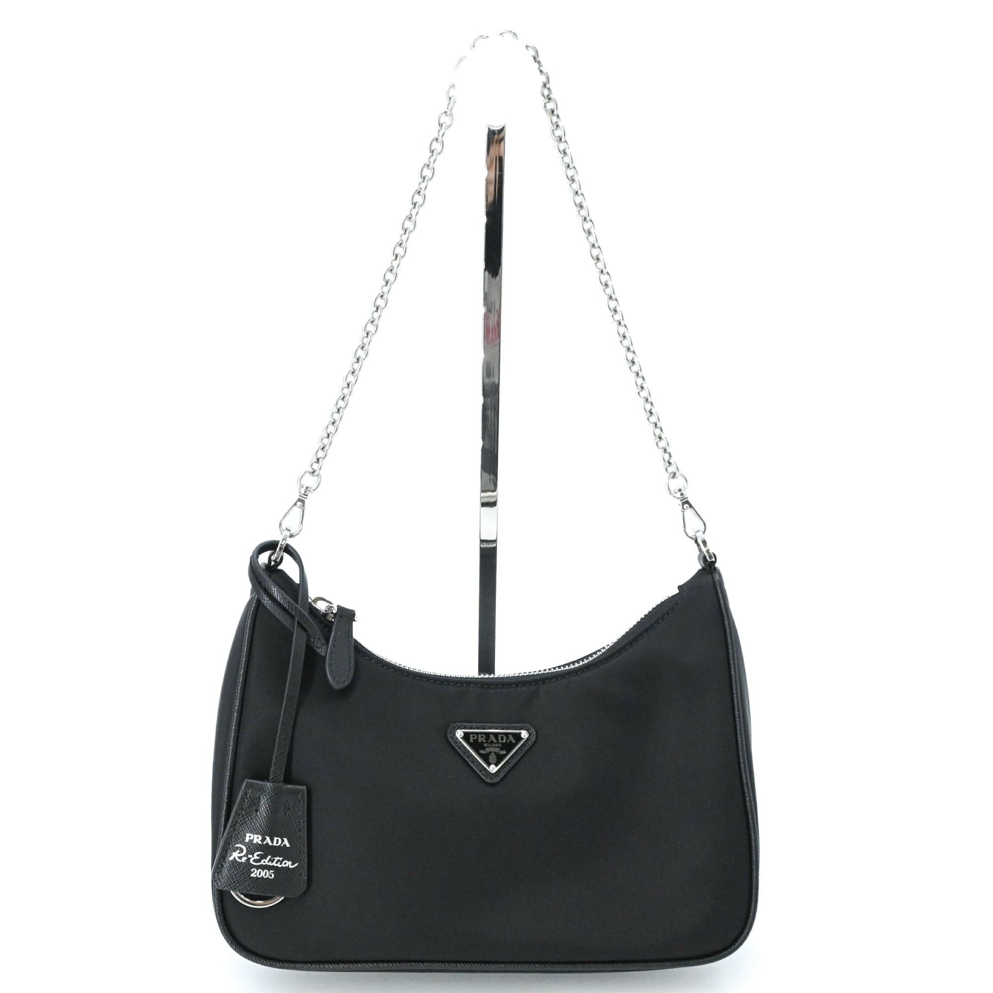 Prada PRADA Re-Edition 2005 Nylon Leather Shoulder Handbag for Women, Black Size ONE SIZE - 2 Thumbnail