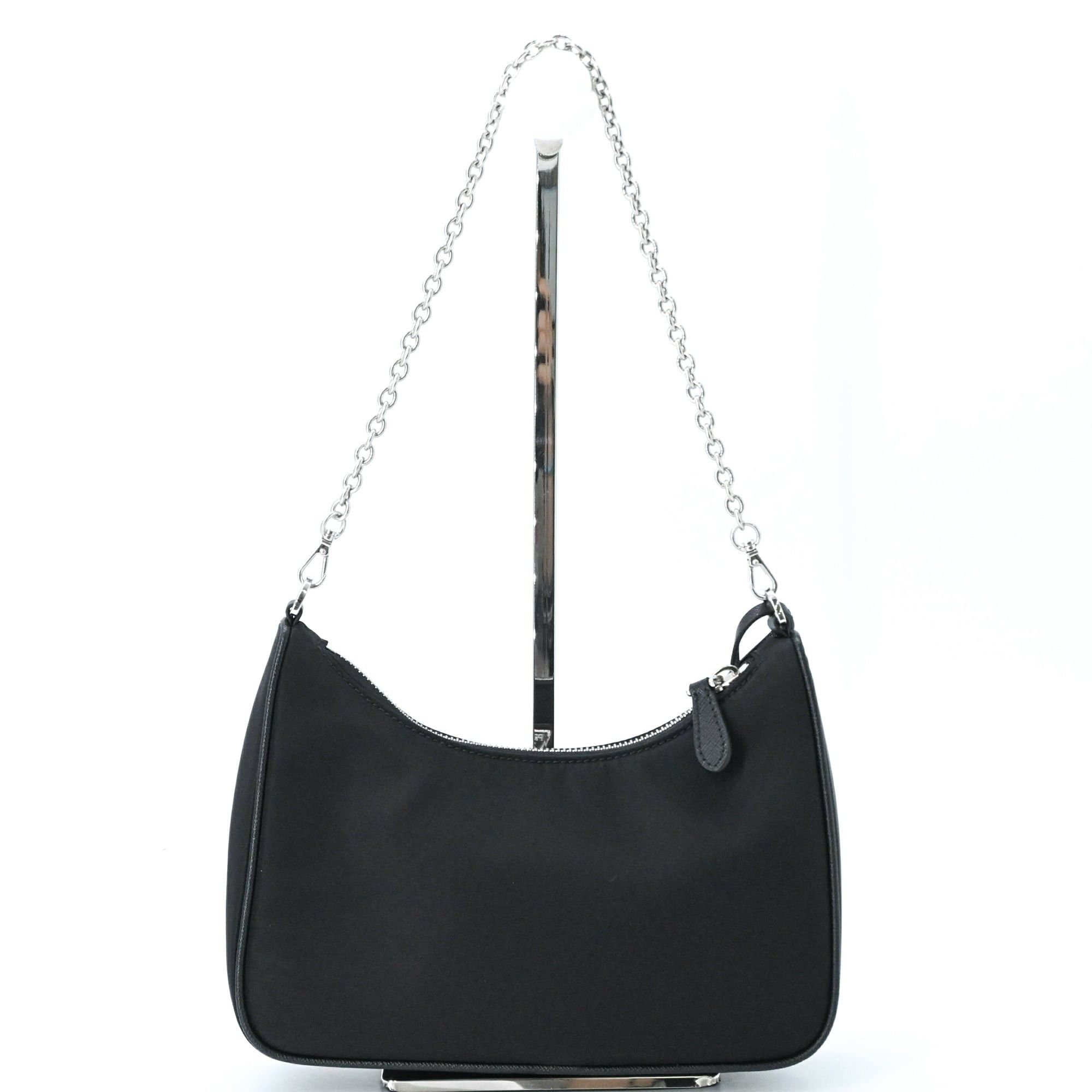 Prada PRADA Re-Edition 2005 Nylon Leather Shoulder Handbag for Women, Black Size ONE SIZE - 3 Thumbnail