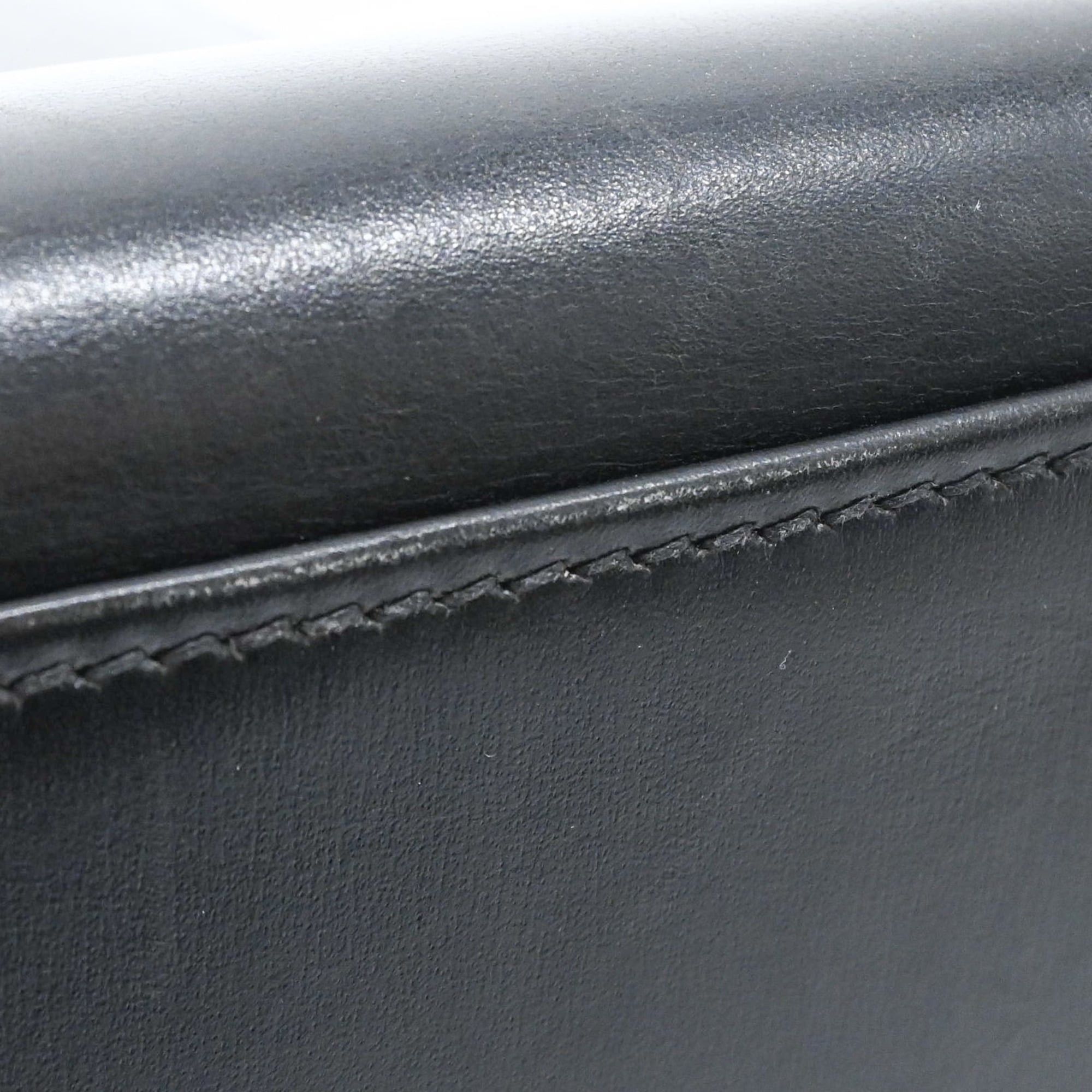 Hermes Hermes Dalvie MM Handbag Box Calf Leather Women's Black □E Stamp Size ONE SIZE - 17 Thumbnail