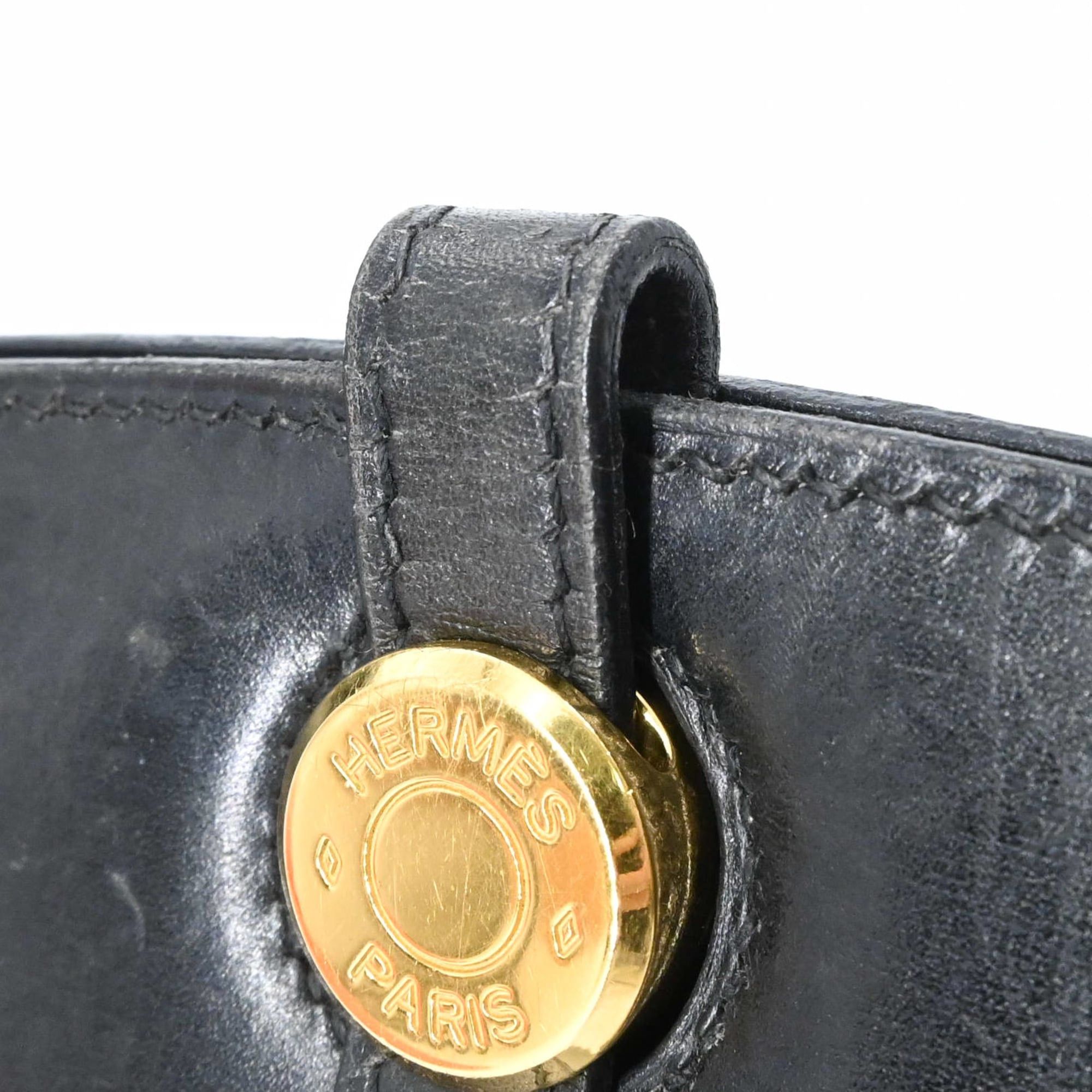 Hermes Hermes Dalvie MM Handbag Box Calf Leather Women's Black □E Stamp Size ONE SIZE - 16 Thumbnail