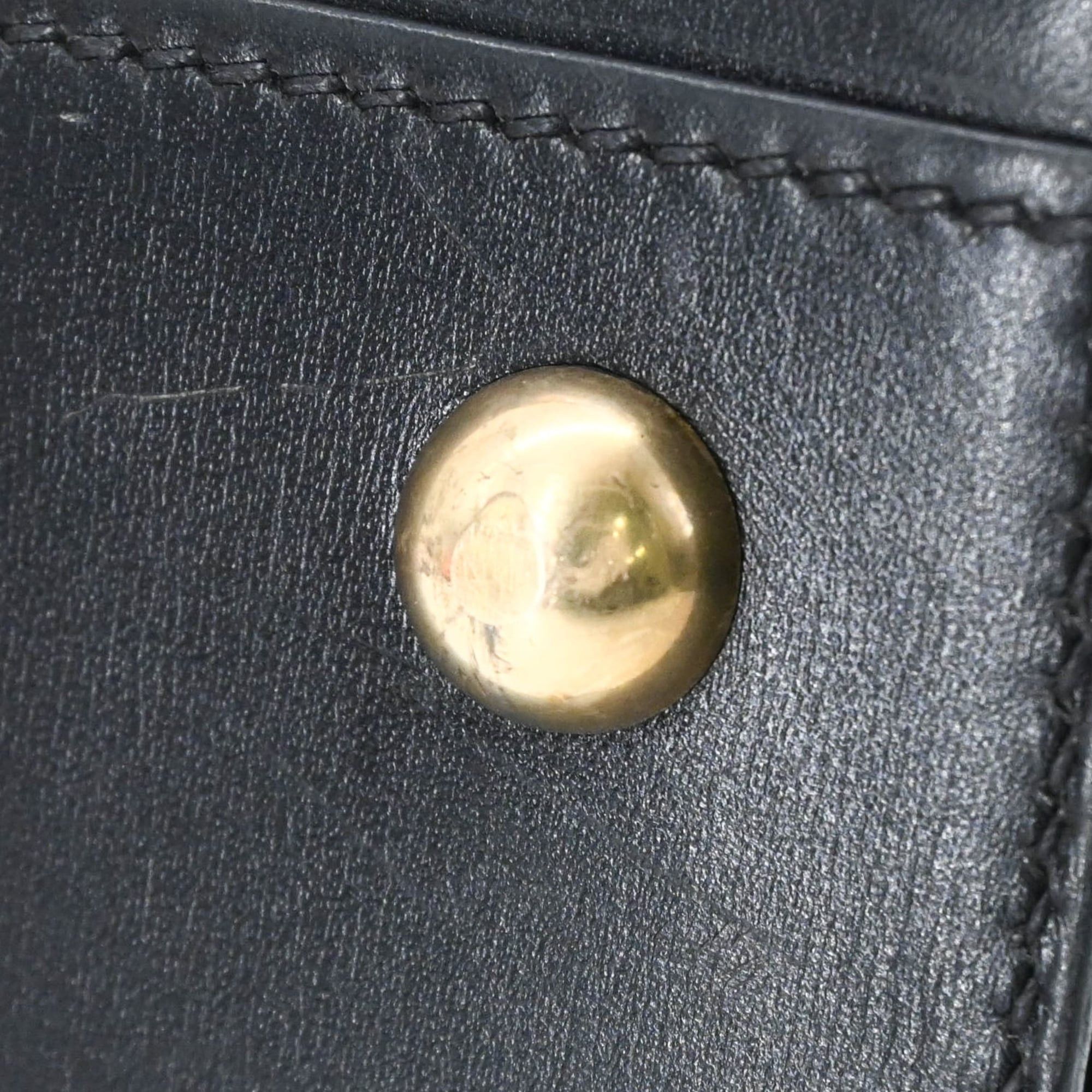 Hermes Hermes Dalvie MM Handbag Box Calf Leather Women's Black □E Stamp Size ONE SIZE - 7 Thumbnail