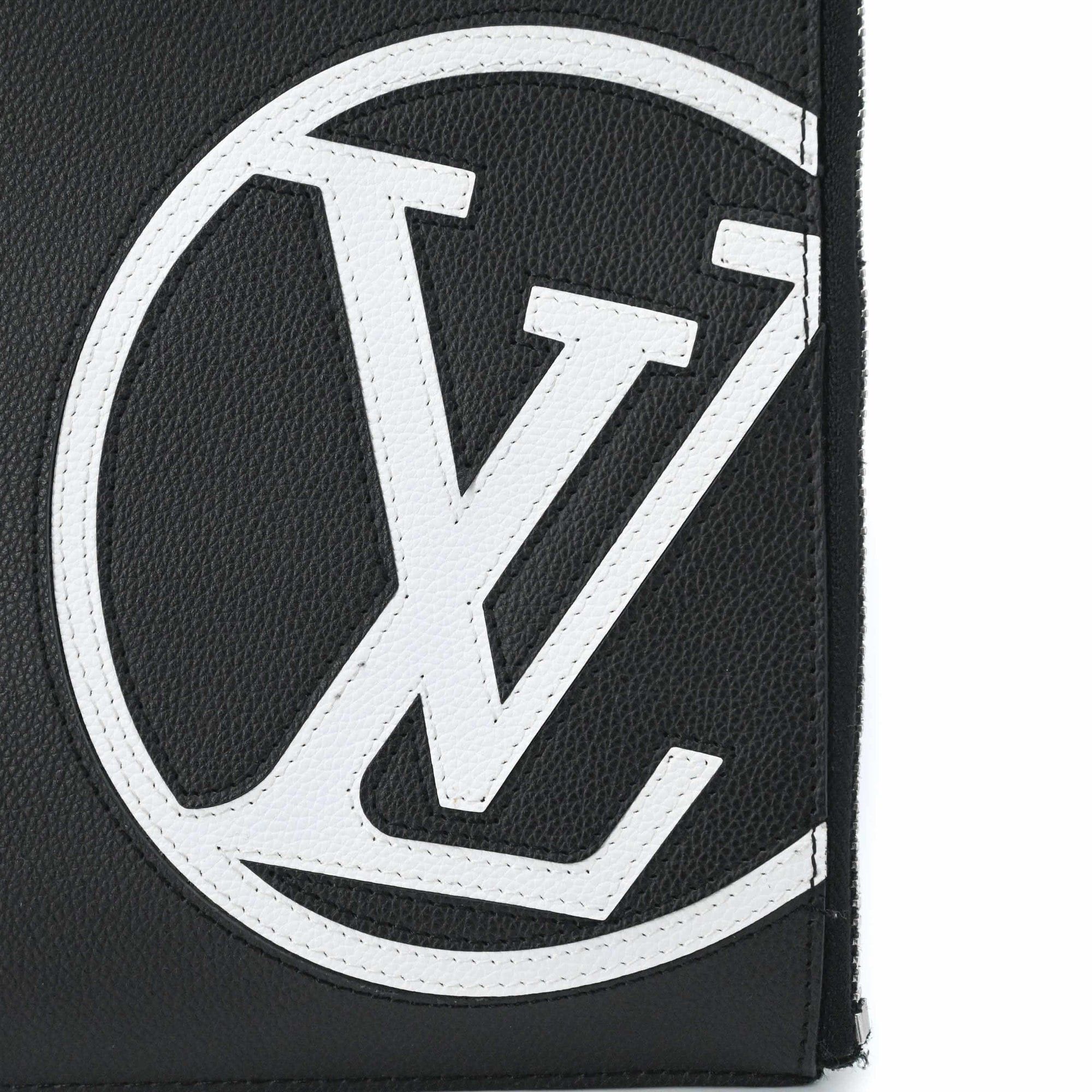 Louis Vuitton LOUIS VUITTON Pochette Jour GM Taurillon Leather Clutch Bag LV Black M67747 Size ONE SIZE - 11 Thumbnail