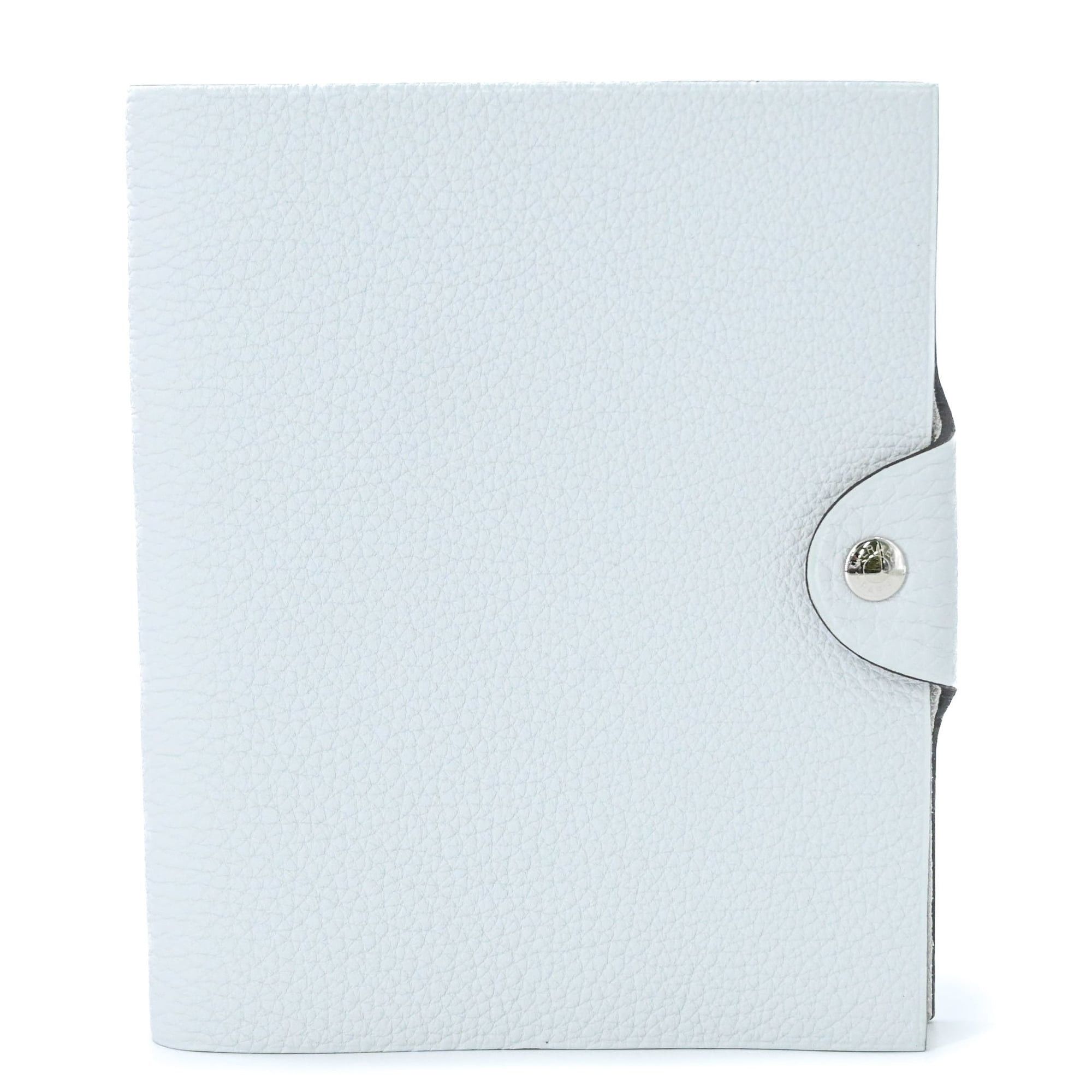 Hermes HERMES Ulysses PM Notebook Cover, Taurillon Clemence Leather, Pale Blue Size ONE SIZE - 2 Thumbnail