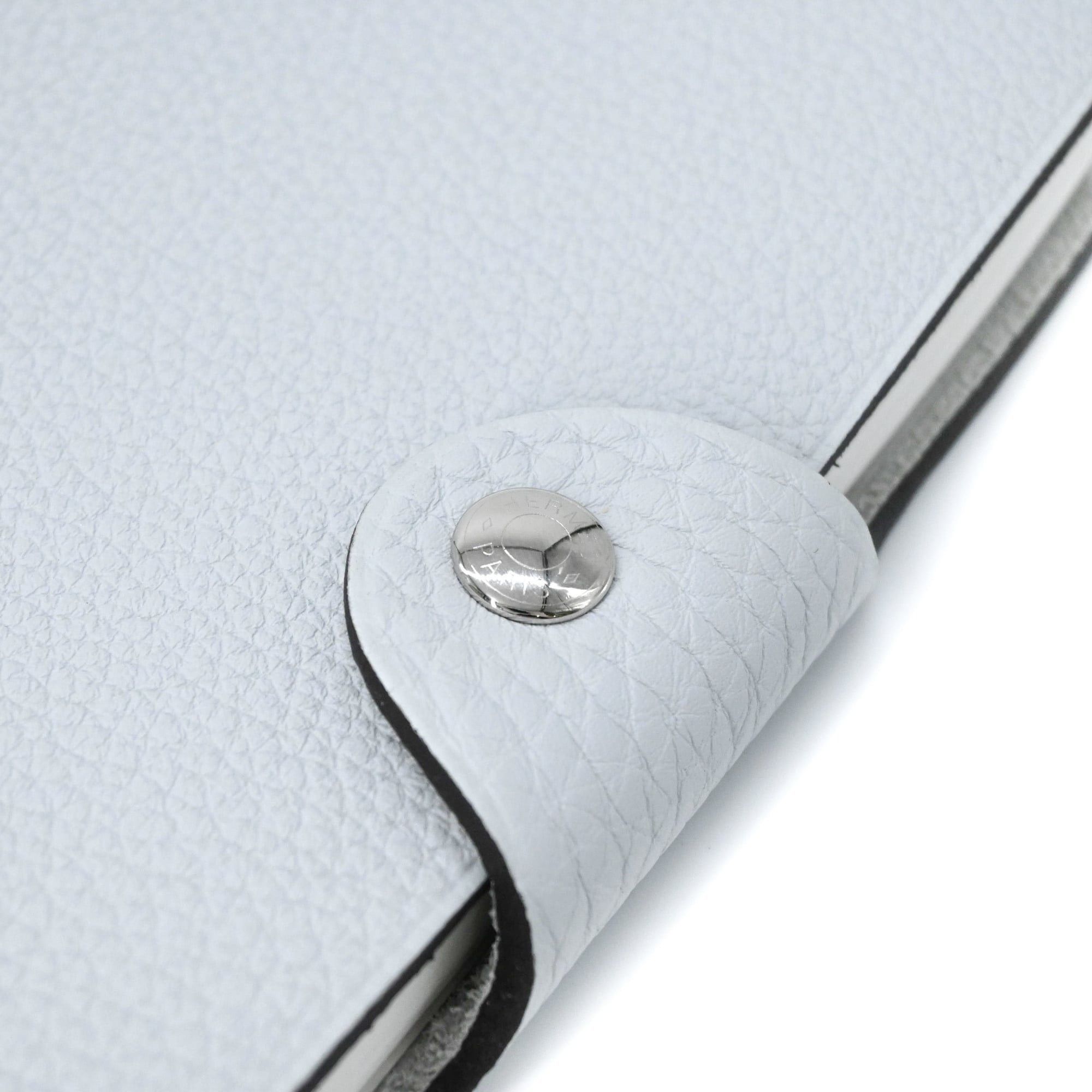 Hermes HERMES Ulysses PM Notebook Cover, Taurillon Clemence Leather, Pale Blue Size ONE SIZE - 13 Thumbnail