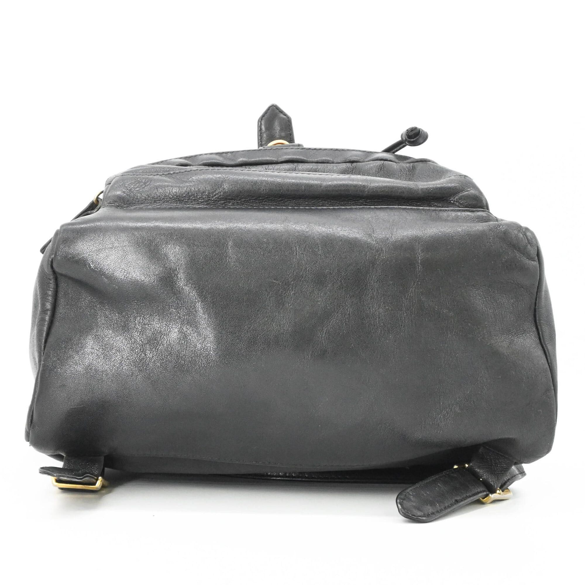 Versace VERSACE Sunburst Backpack, Leather, Black Size ONE SIZE - 5 Thumbnail