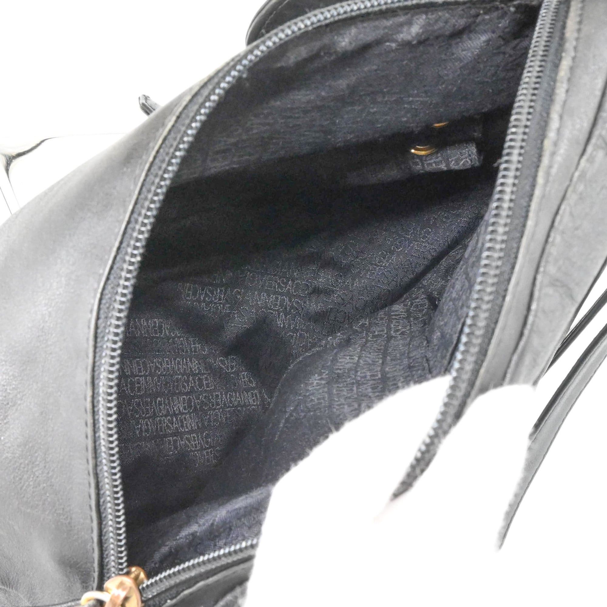 Versace VERSACE Sunburst Backpack, Leather, Black Size ONE SIZE - 14 Thumbnail