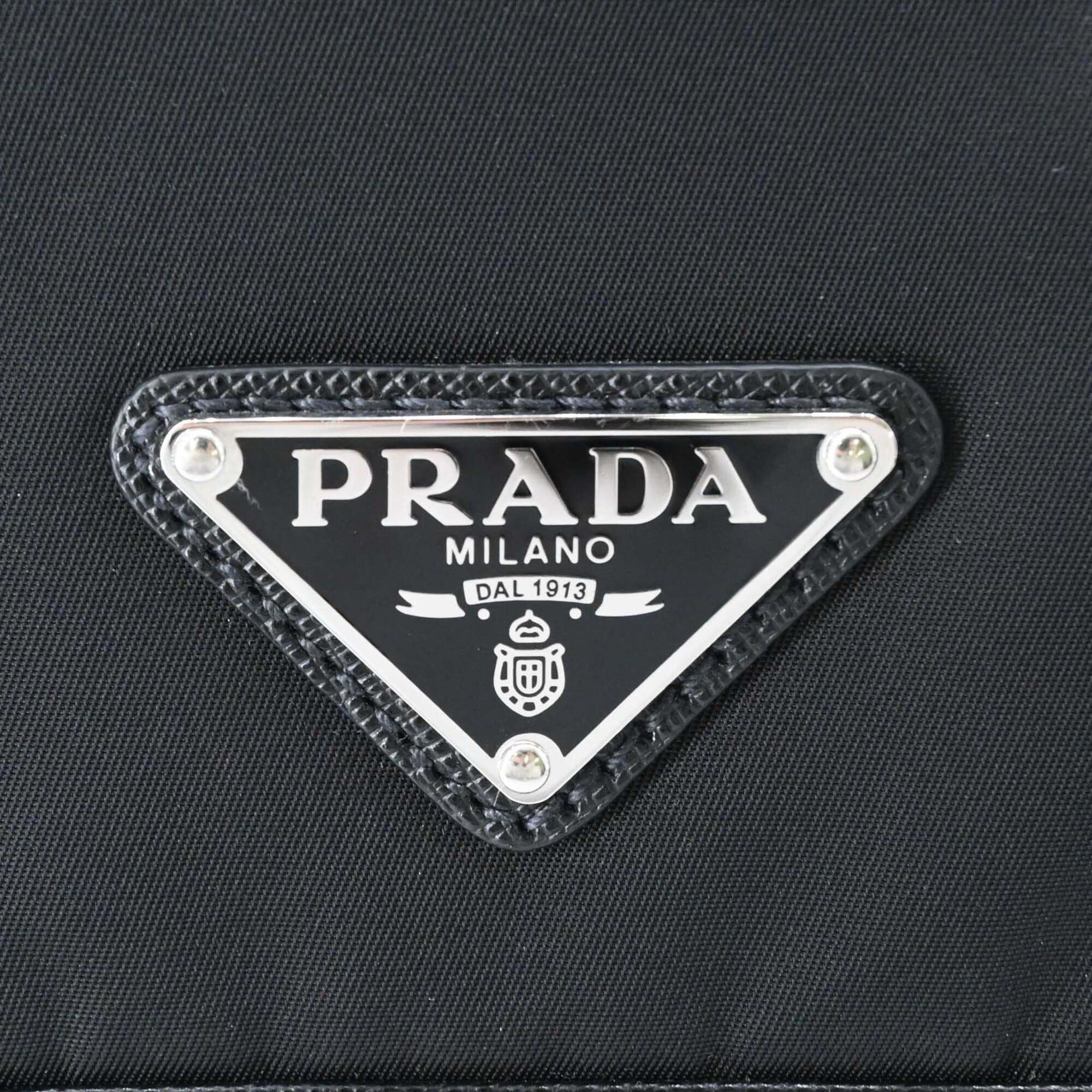 Prada PRADA Tessuto Re-Nylon Triangle Shoulder Bag, Black, Gray, Brown, 2VD769 Size ONE SIZE - 7 Thumbnail