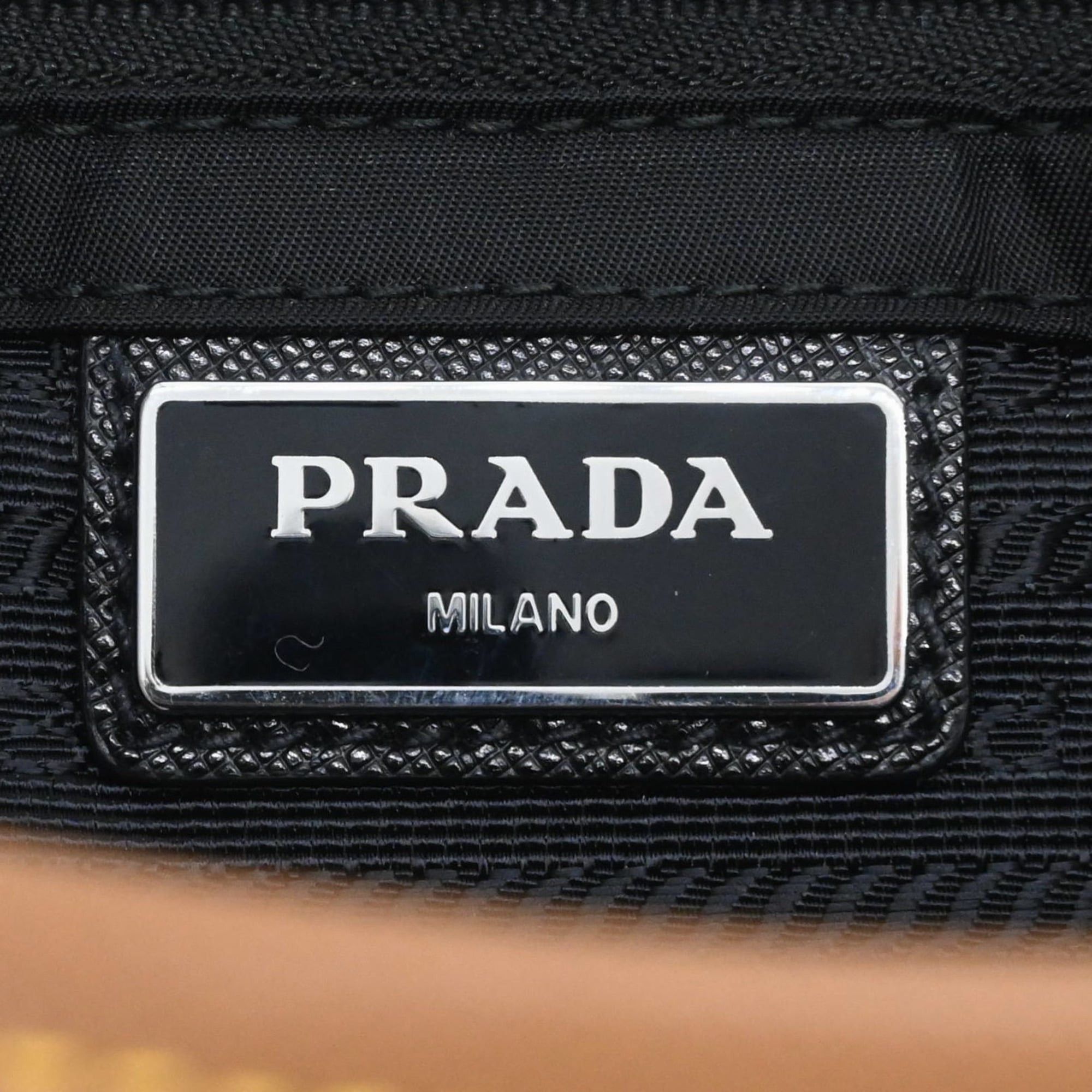 Prada PRADA Tessuto Re-Nylon Triangle Shoulder Bag, Black, Gray, Brown, 2VD769 Size ONE SIZE - 12 Thumbnail