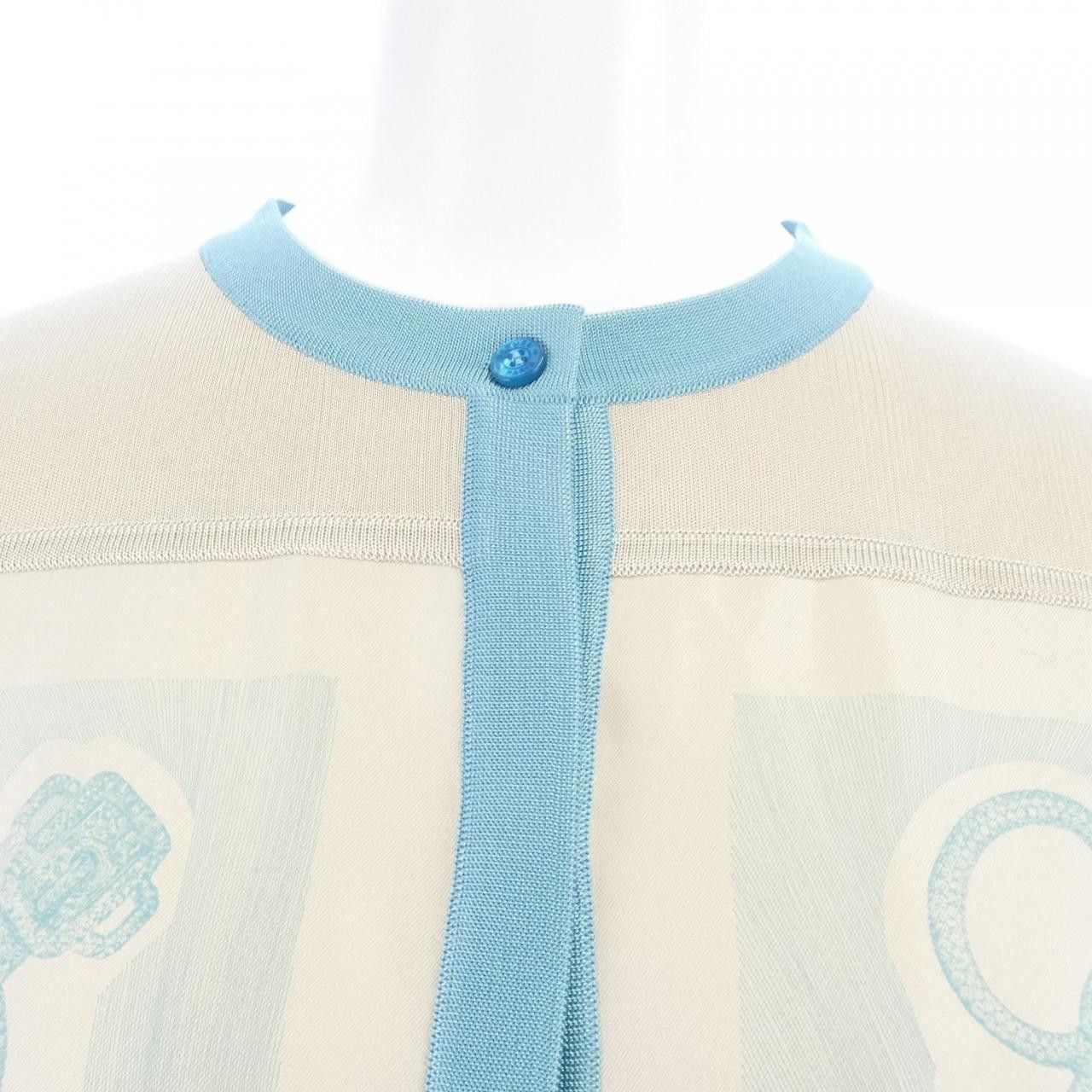 Hermes Hermes Hermes PARURE DE GARA Silk Cardigan34 Textile Tops DUTY FREE for USA Size ONE SIZE - 5 Thumbnail