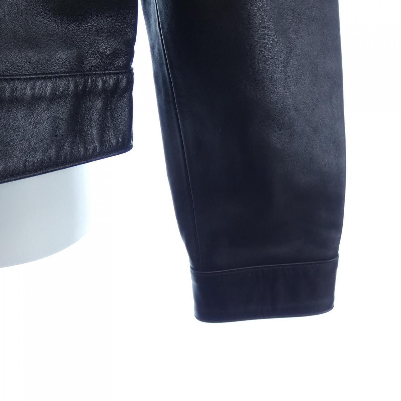 AMI Ami AMI Leather Jacket Leather Outerwear FJK213 DUTY FREE for USA Size ONE SIZE - 6 Thumbnail