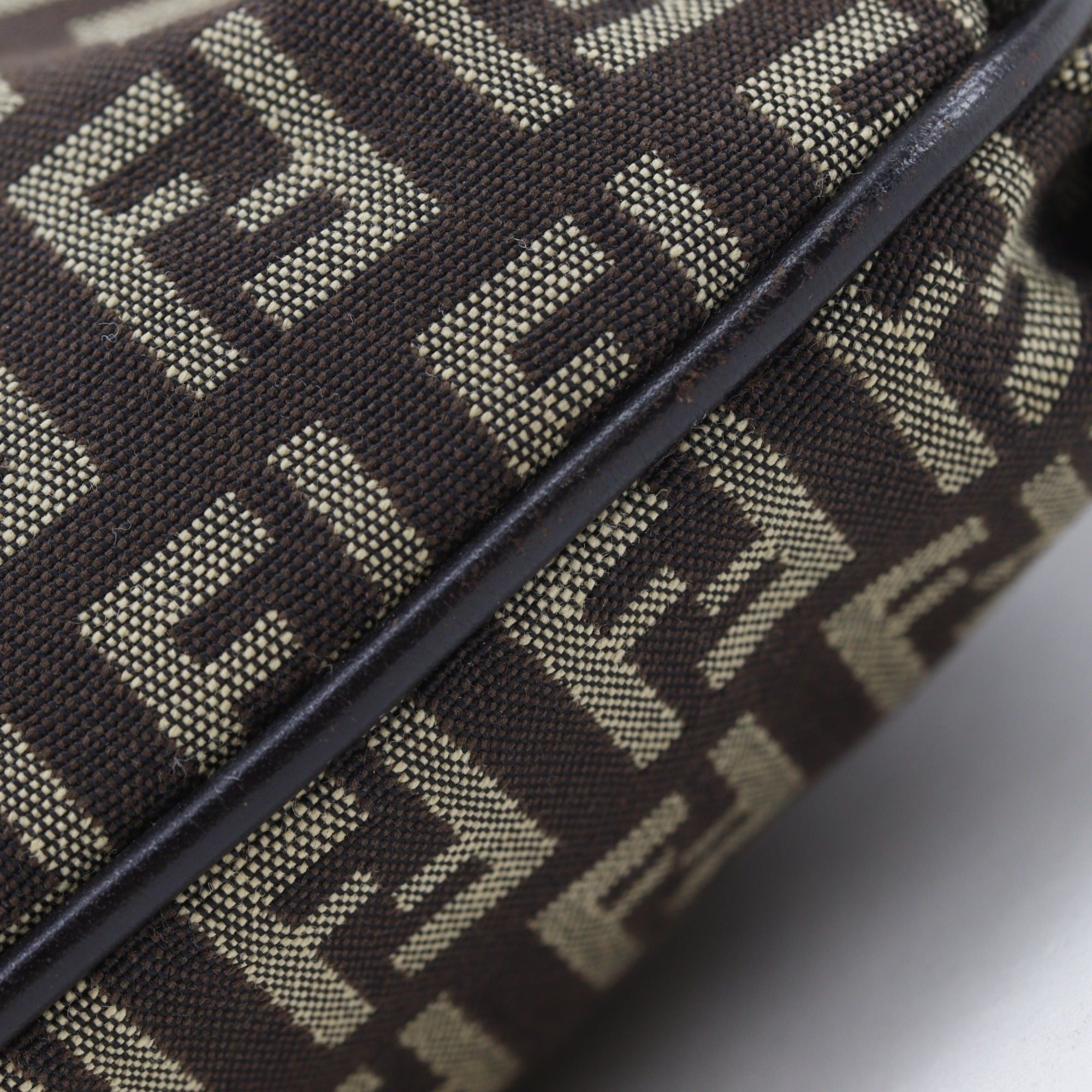 Fendi Fendi Zucchino Shoulder Bag 8BT075 Canvas Brown Women's Size ONE SIZE - 8 Thumbnail