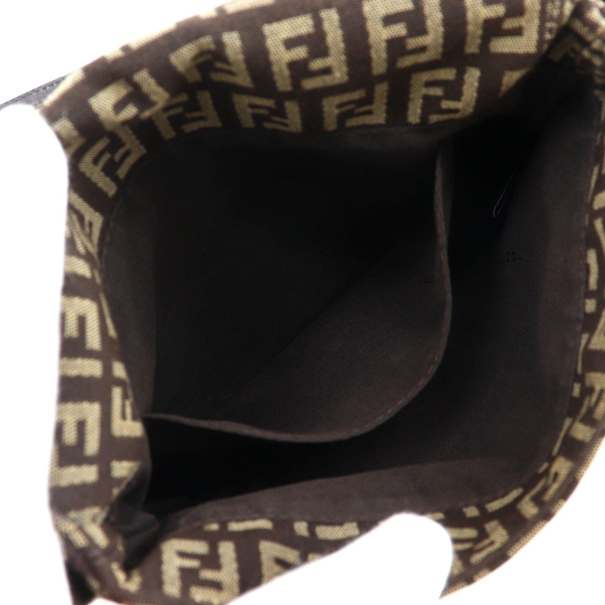 Fendi Fendi Zucchino Shoulder Bag 8BT075 Canvas Brown Women's Size ONE SIZE - 6 Thumbnail