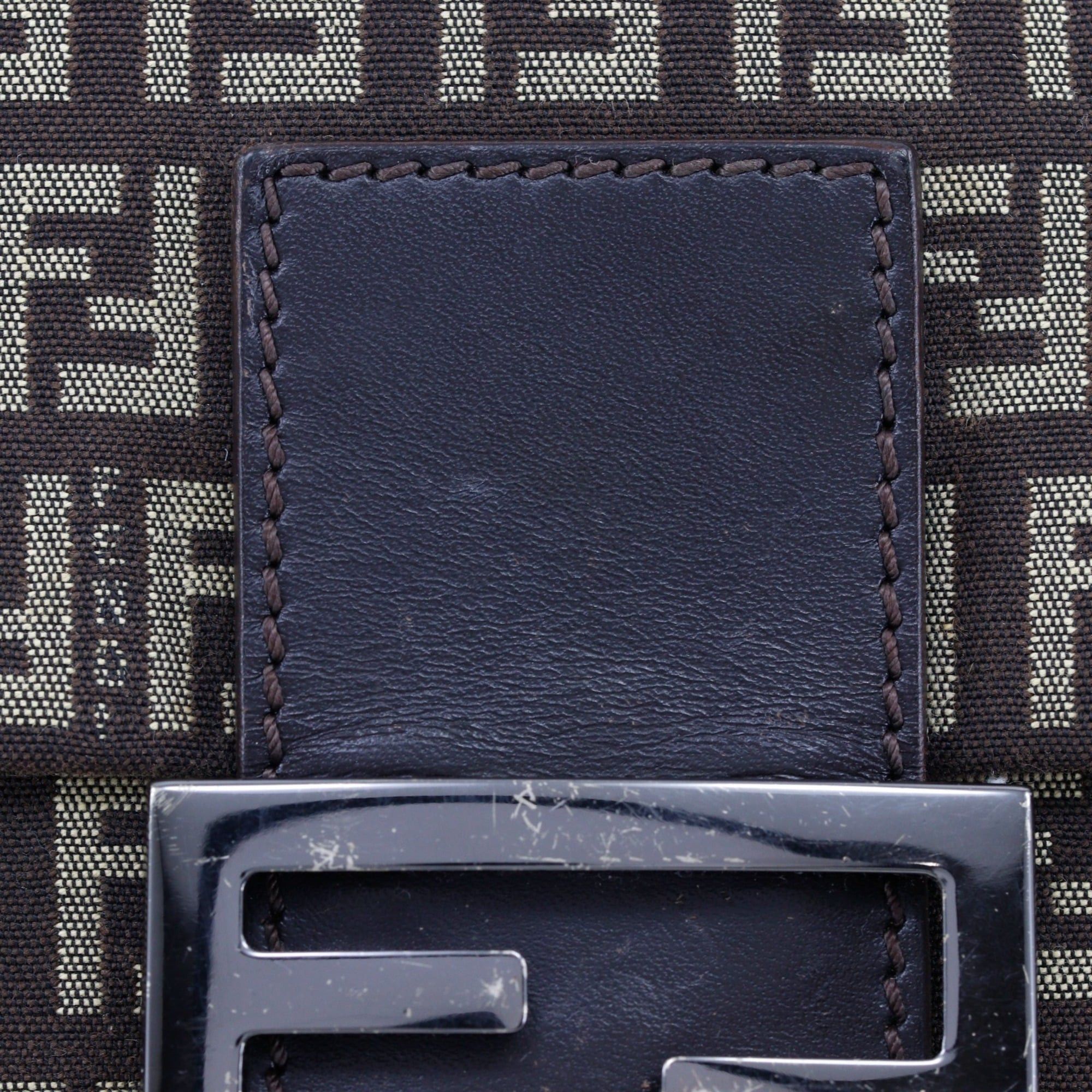 Fendi Fendi Zucchino Shoulder Bag 8BT075 Canvas Brown Women's Size ONE SIZE - 10 Thumbnail