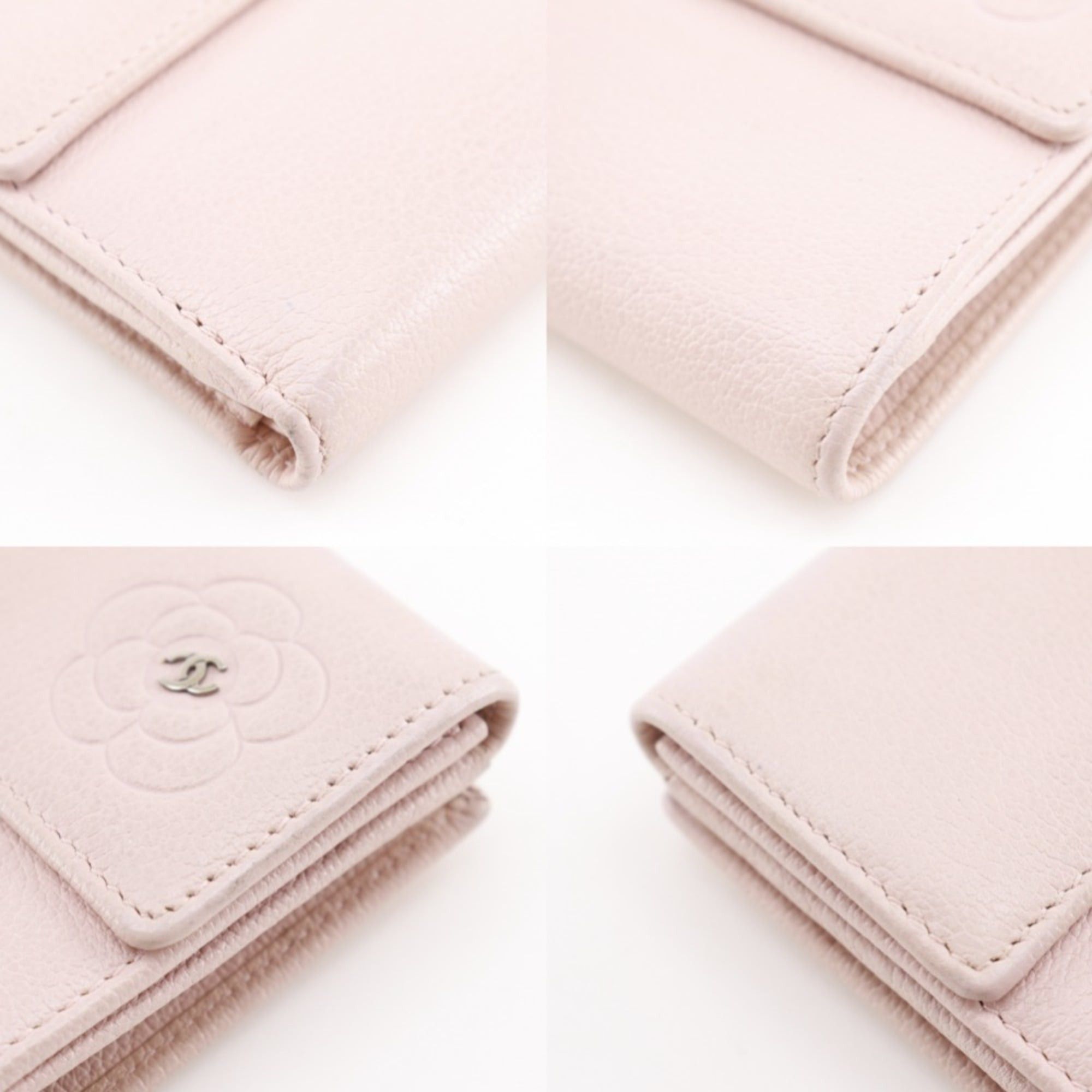 Chanel Chanel Camelia Bi-fold Wallet, Leather, Pink, Snap Button, Women's Size ONE SIZE - 14 Thumbnail