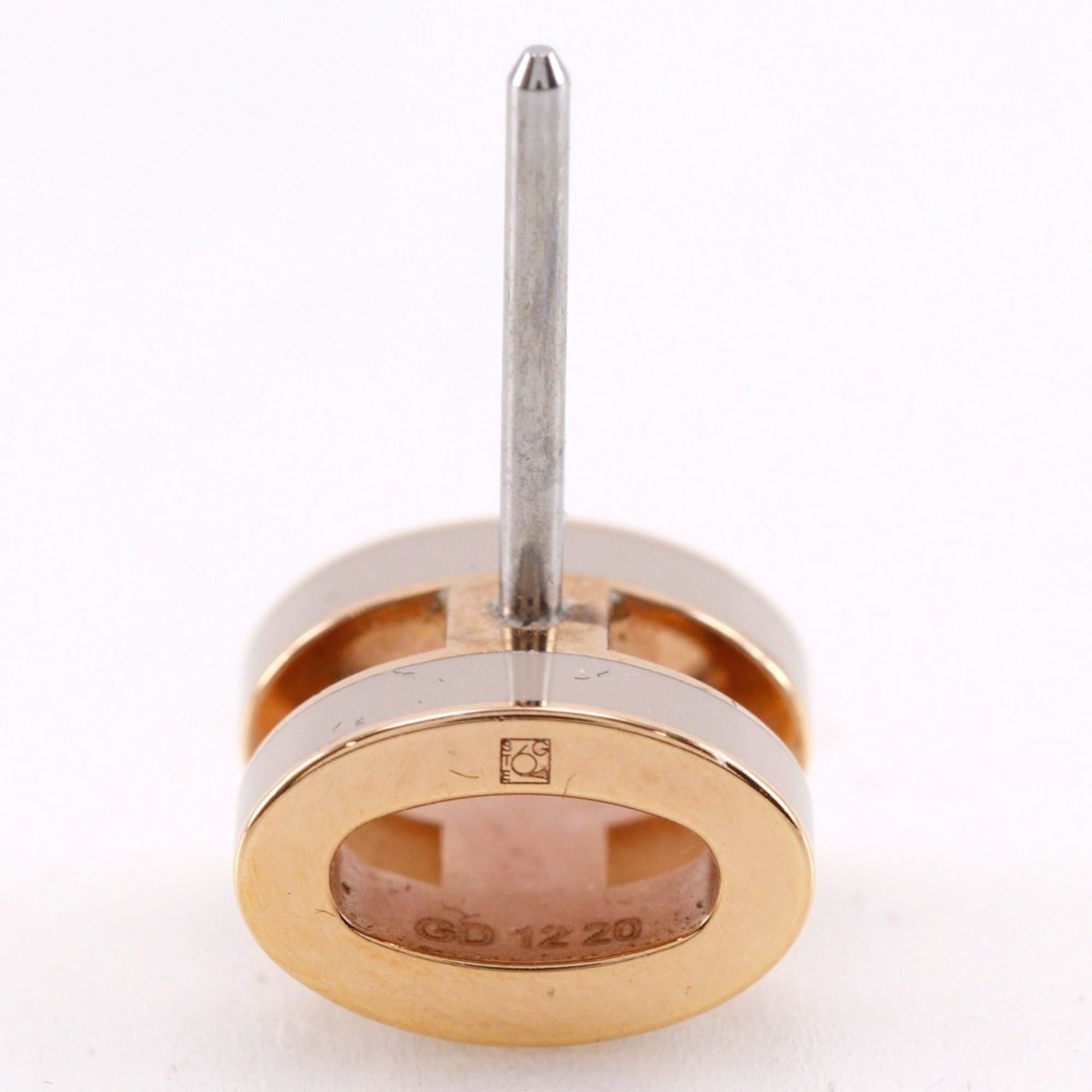 Hermes Hermes Pop Ash Mini Earrings, H-shaped, Lacquer x Rose Gold Plated, Marron Glacé, Made in France, Greige, Approx. 2g, Women's. Size ONE SIZE - 9 Thumbnail