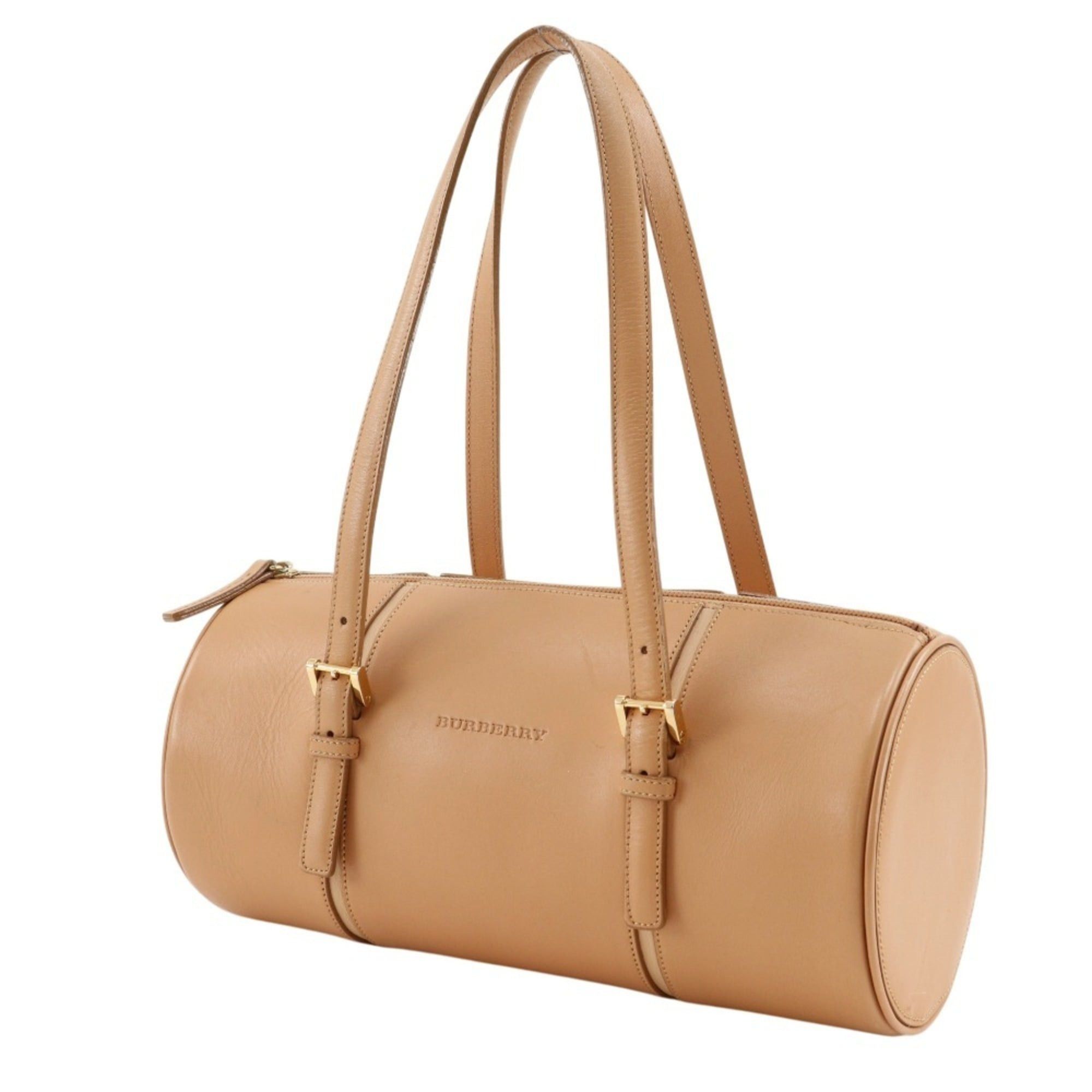 Burberry Burberry logo-embossed tote bag, Nova Check pattern, leather, beige, women's handbag. Size ONE SIZE - 2 Thumbnail