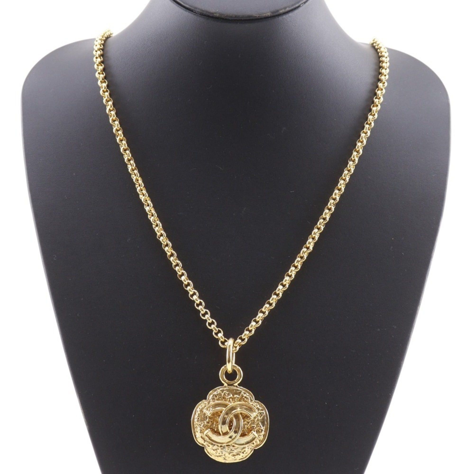 Chanel Chanel Coco Mark Necklace, Vintage, Gold Plated, 1995, 95A, Approx. 83.3g, Women's. Size ONE SIZE - 2 Thumbnail