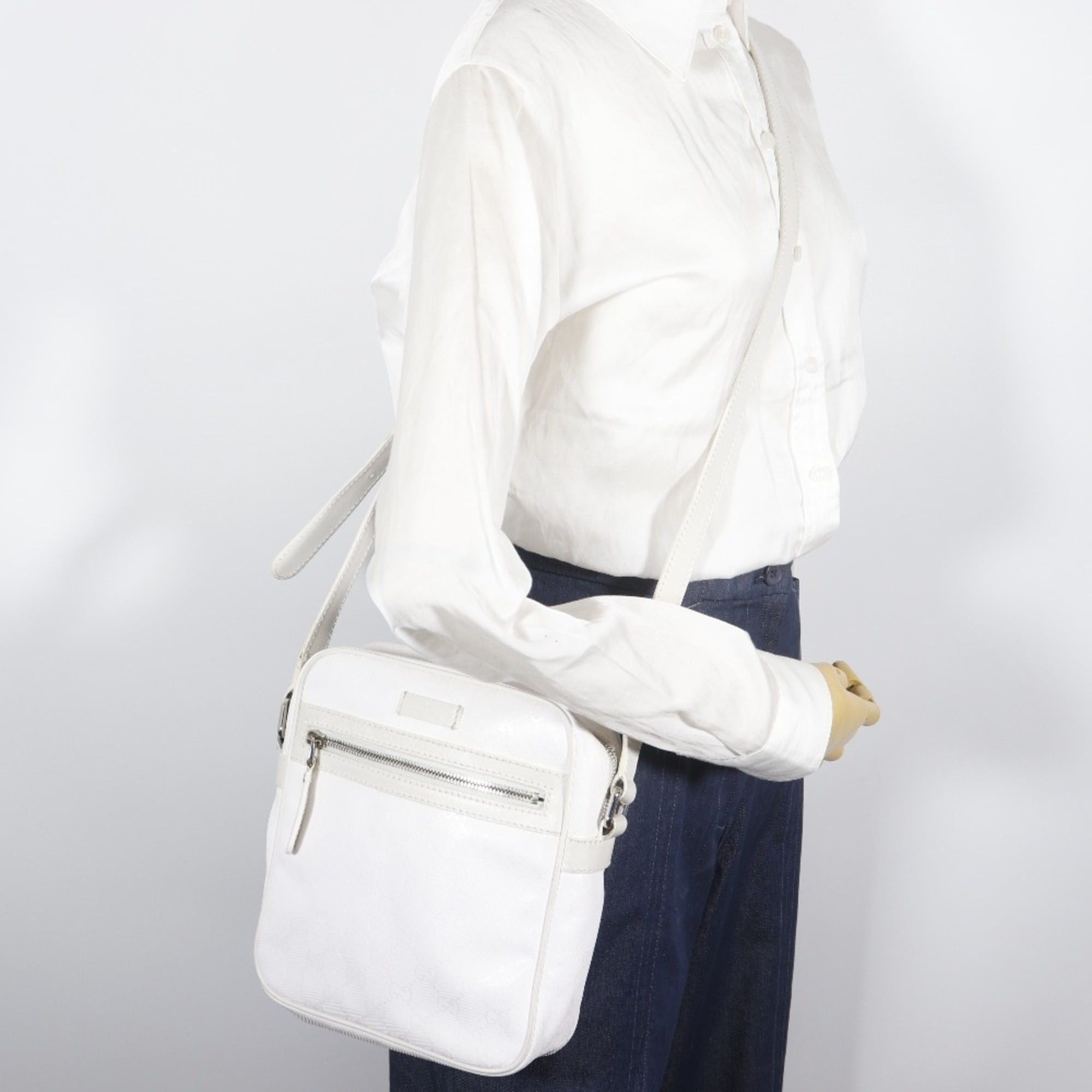 Gucci Gucci GG Imprime Shoulder Bag 233268 PVC White implementation Unisex Size ONE SIZE - 16 Thumbnail