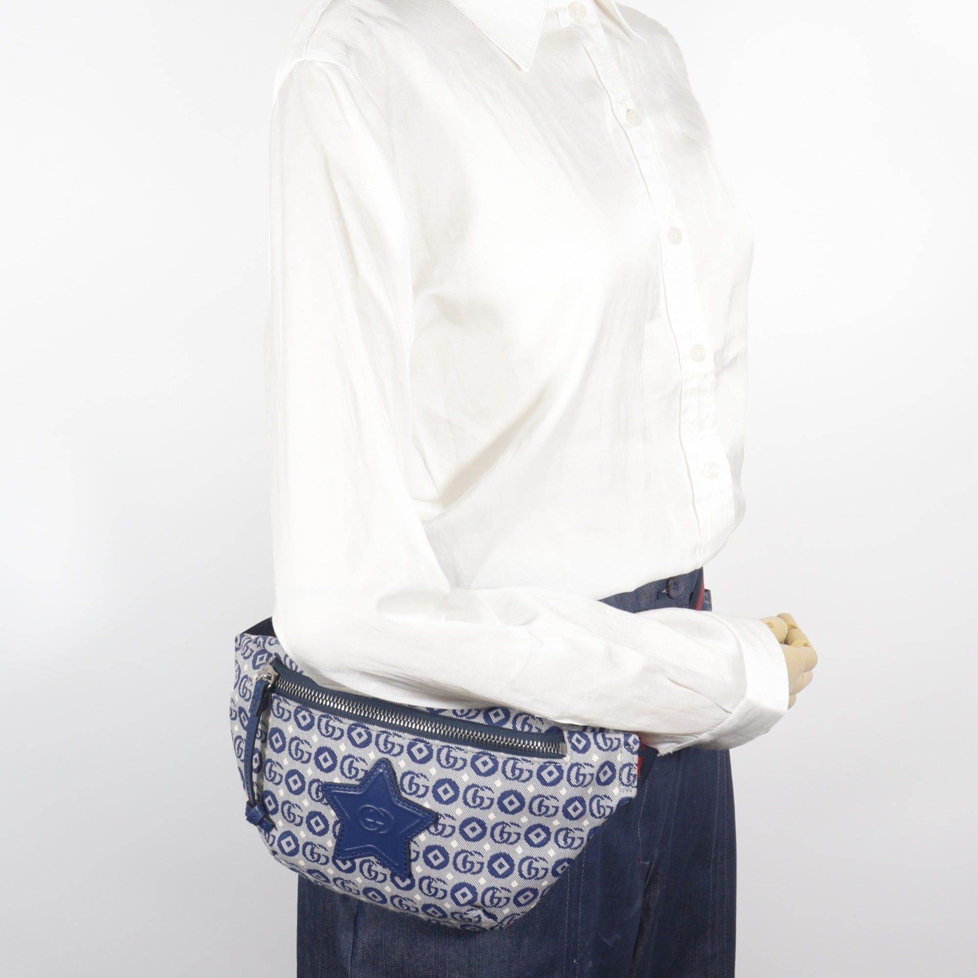 Gucci Gucci Children's Star Waist Bag GG 502095 Canvas Navy (Women's) Size ONE SIZE - 15 Thumbnail