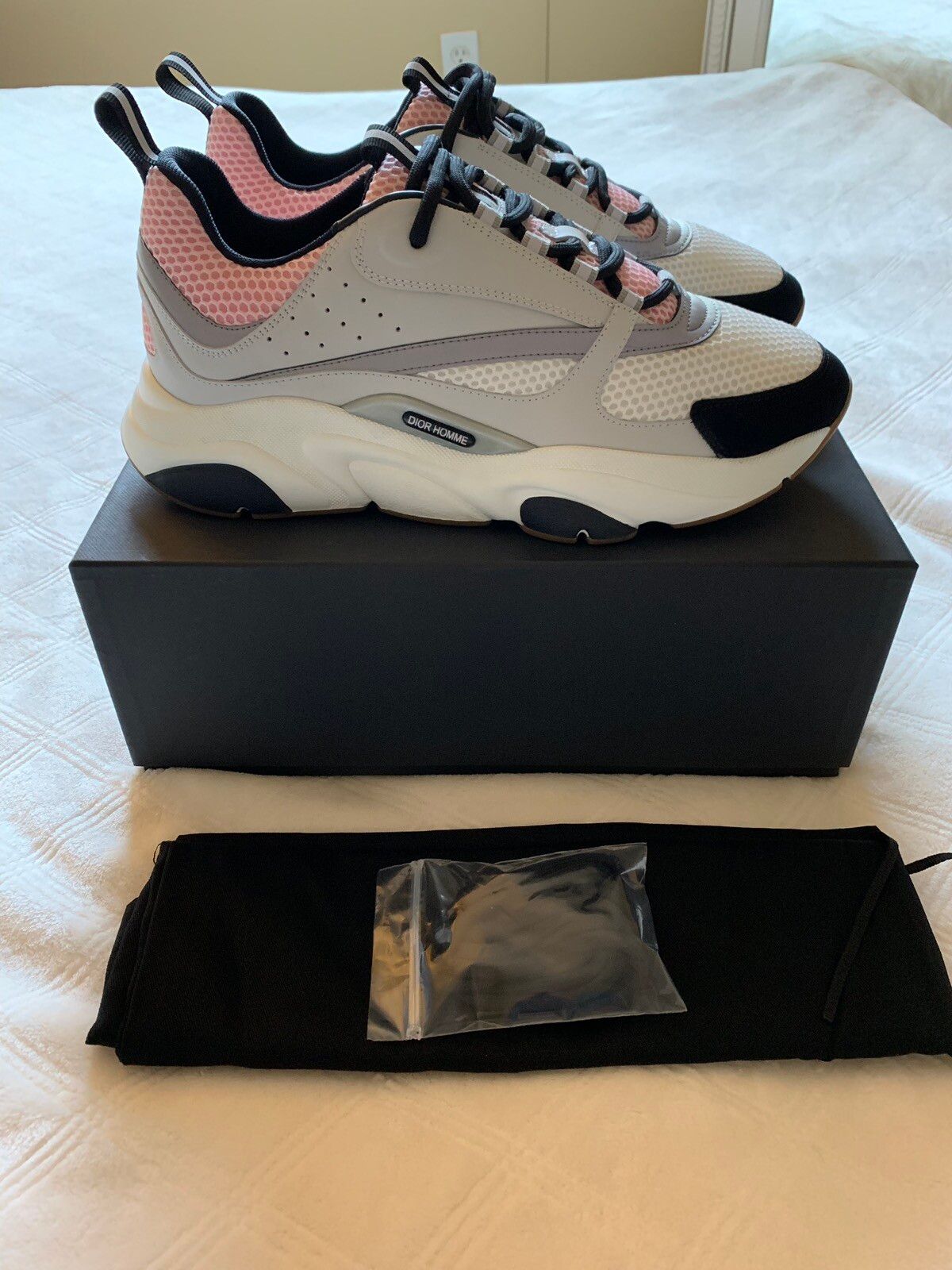 Dior , Dior B22 Sneakers in Pale Grey / Pink BNWB 39