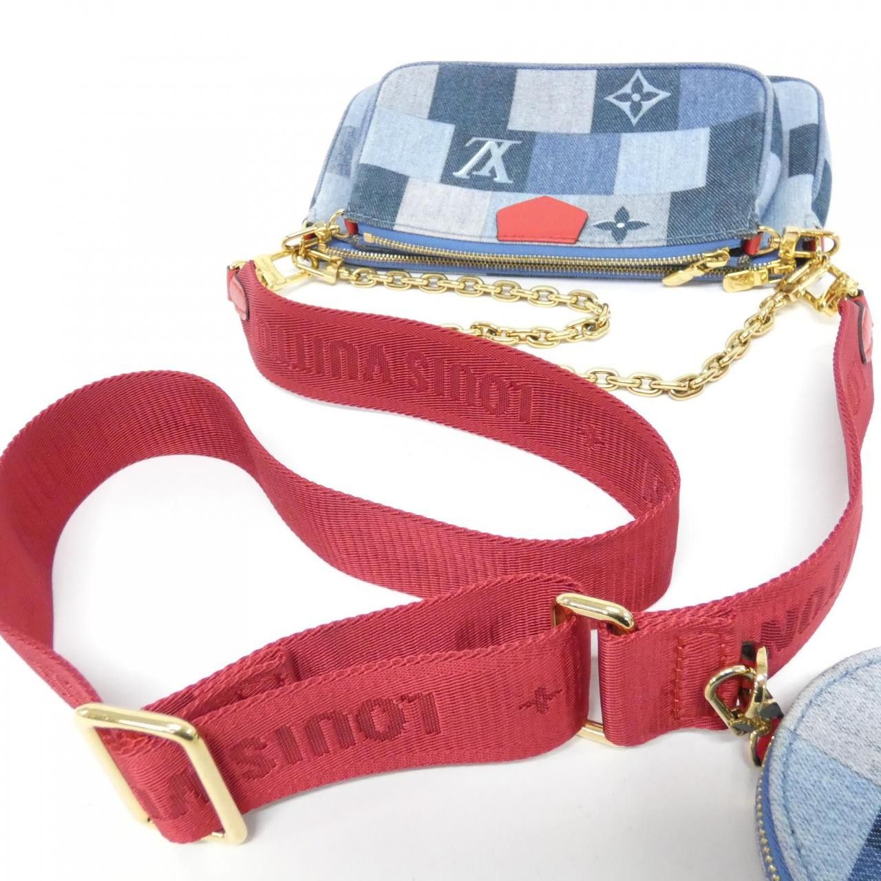 Louis Vuitton Louis Vuitton Louis Vuitton Denim Monogram Multi Pochette Accessoires Shoulder Bag Textile Shoulder Bag M44990 DUTY FREE for USA Size ONE SIZE - 8 Thumbnail