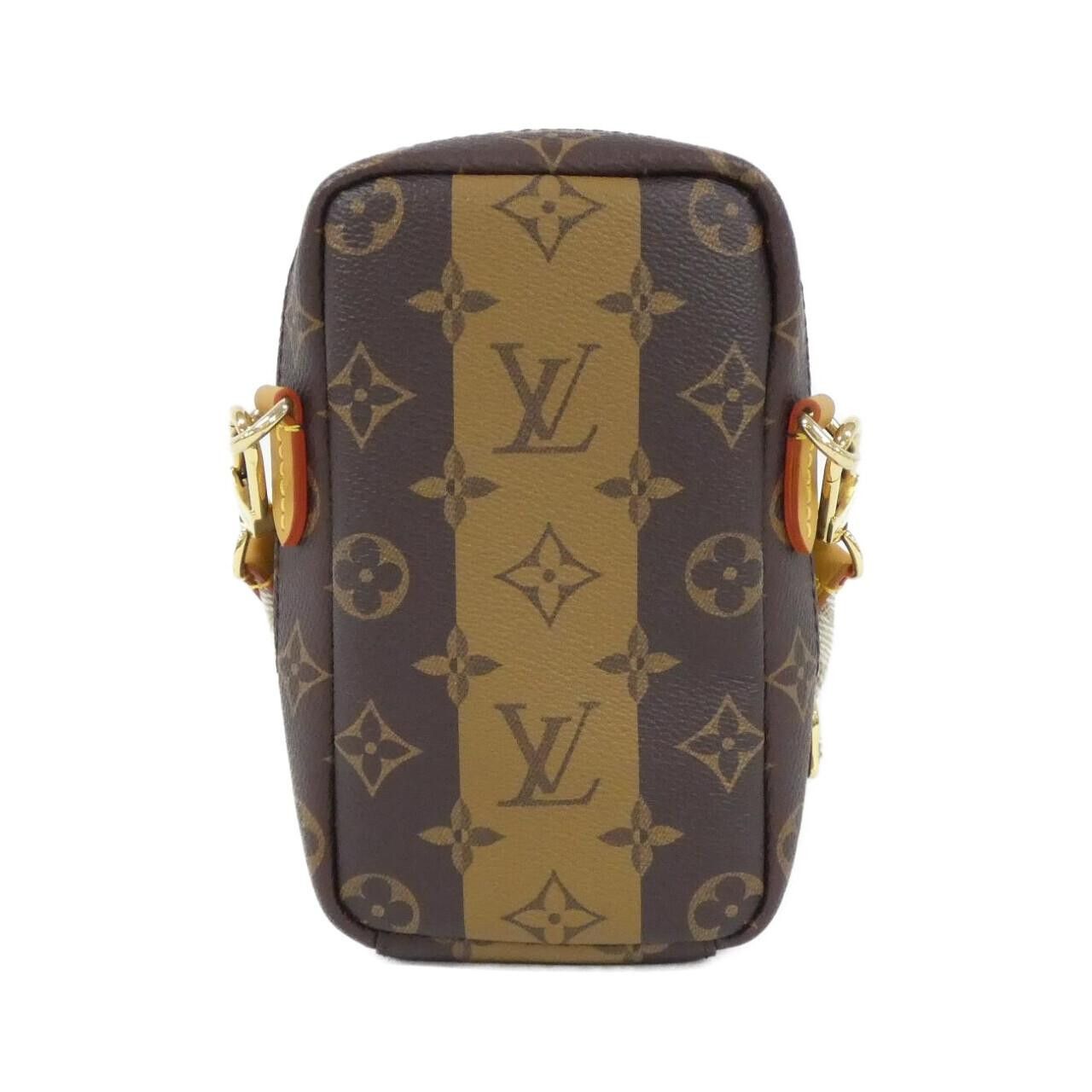 Louis Vuitton Louis Vuitton Louis Vuitton Monogram Stripe Double Phone Pouch Shoulder Bag Textile Shoulder Bag M81005 DUTY FREE for USA Size ONE SIZE - 2 Thumbnail
