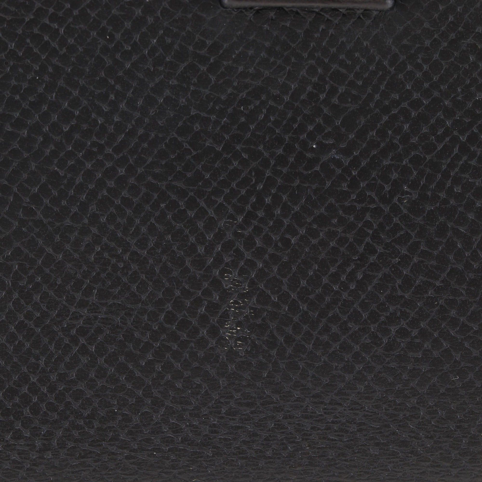 Hermes Hermes Bearn Soufflé Long Wallet, Veau Epsom Leather, 2007 Model, Black/Silver Hardware, □K Belt Buckle, Unisex Size ONE SIZE - 12 Thumbnail