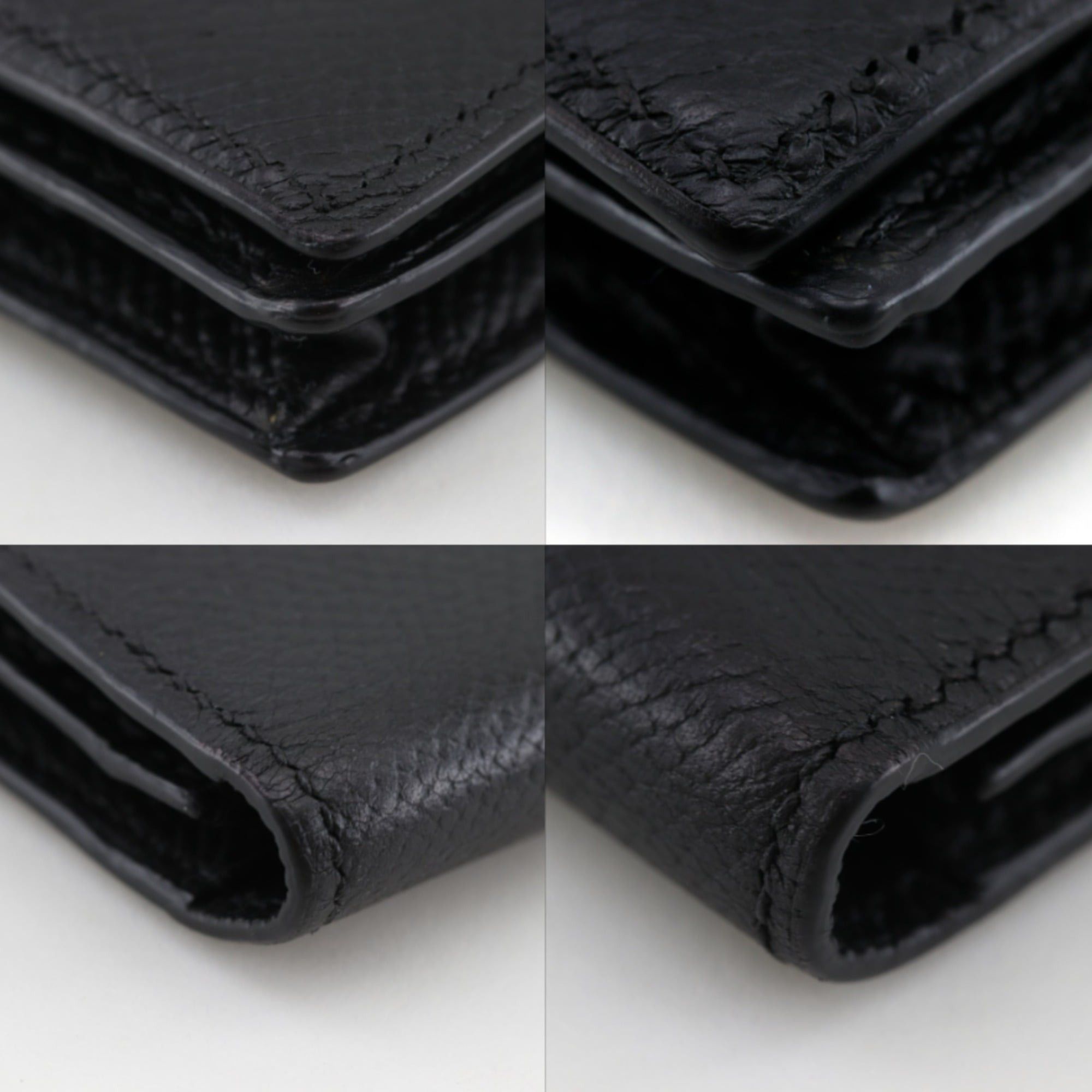 Hermes Hermes Bearn Soufflé Long Wallet, Veau Epsom Leather, 2007 Model, Black/Silver Hardware, □K Belt Buckle, Unisex Size ONE SIZE - 4 Thumbnail