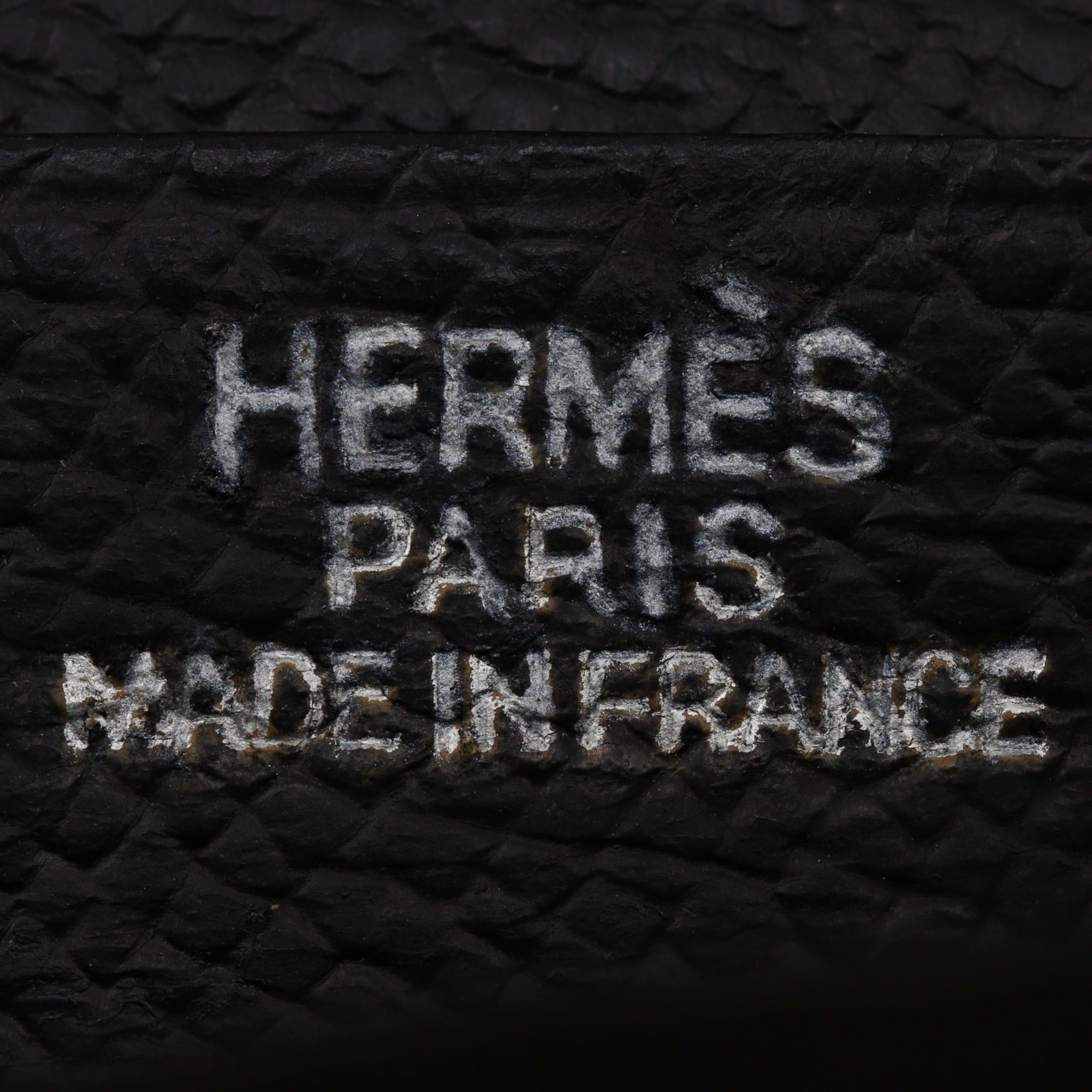 Hermes Hermes Bearn Soufflé Long Wallet, Veau Epsom Leather, 2007 Model, Black/Silver Hardware, □K Belt Buckle, Unisex Size ONE SIZE - 13 Thumbnail