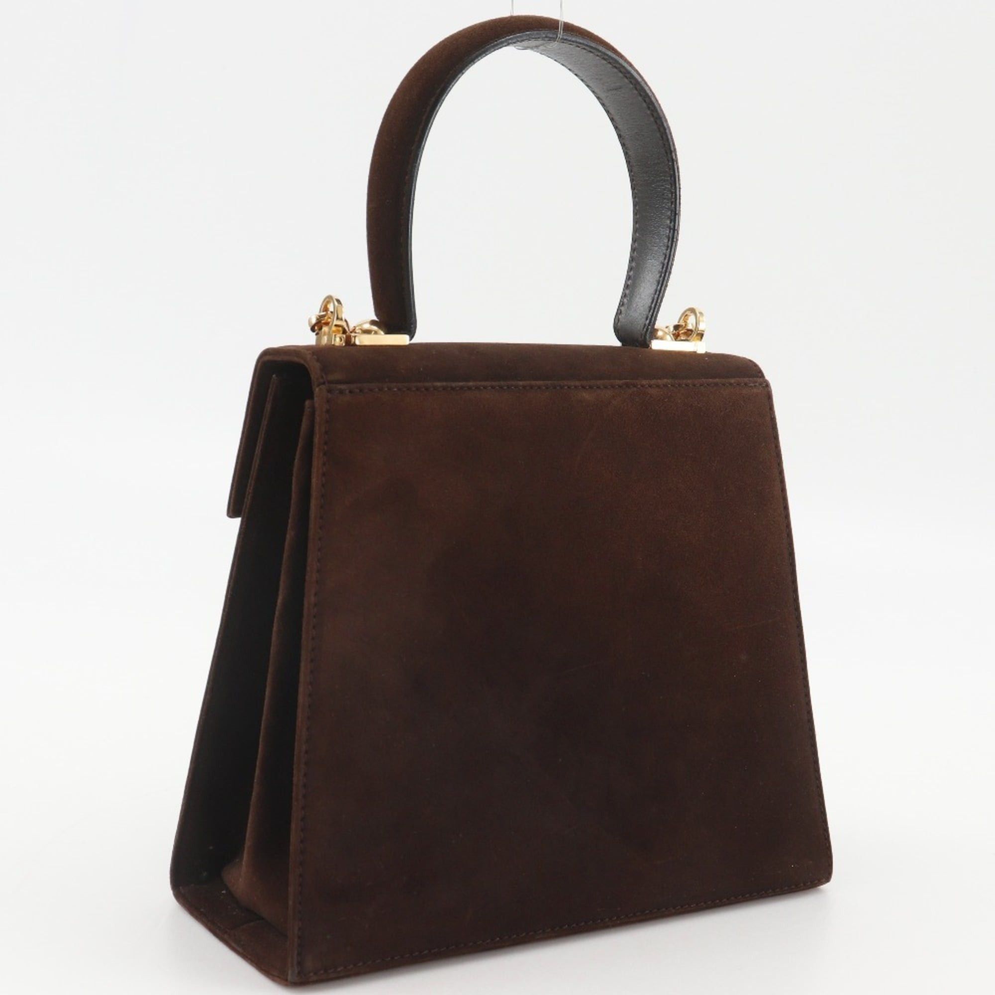 Salvatore Ferragamo Salvatore Ferragamo Gancini Handbag/Shoulder Bag, Suede, Brown, 2-way, Flap, Women's Size ONE SIZE - 3 Thumbnail