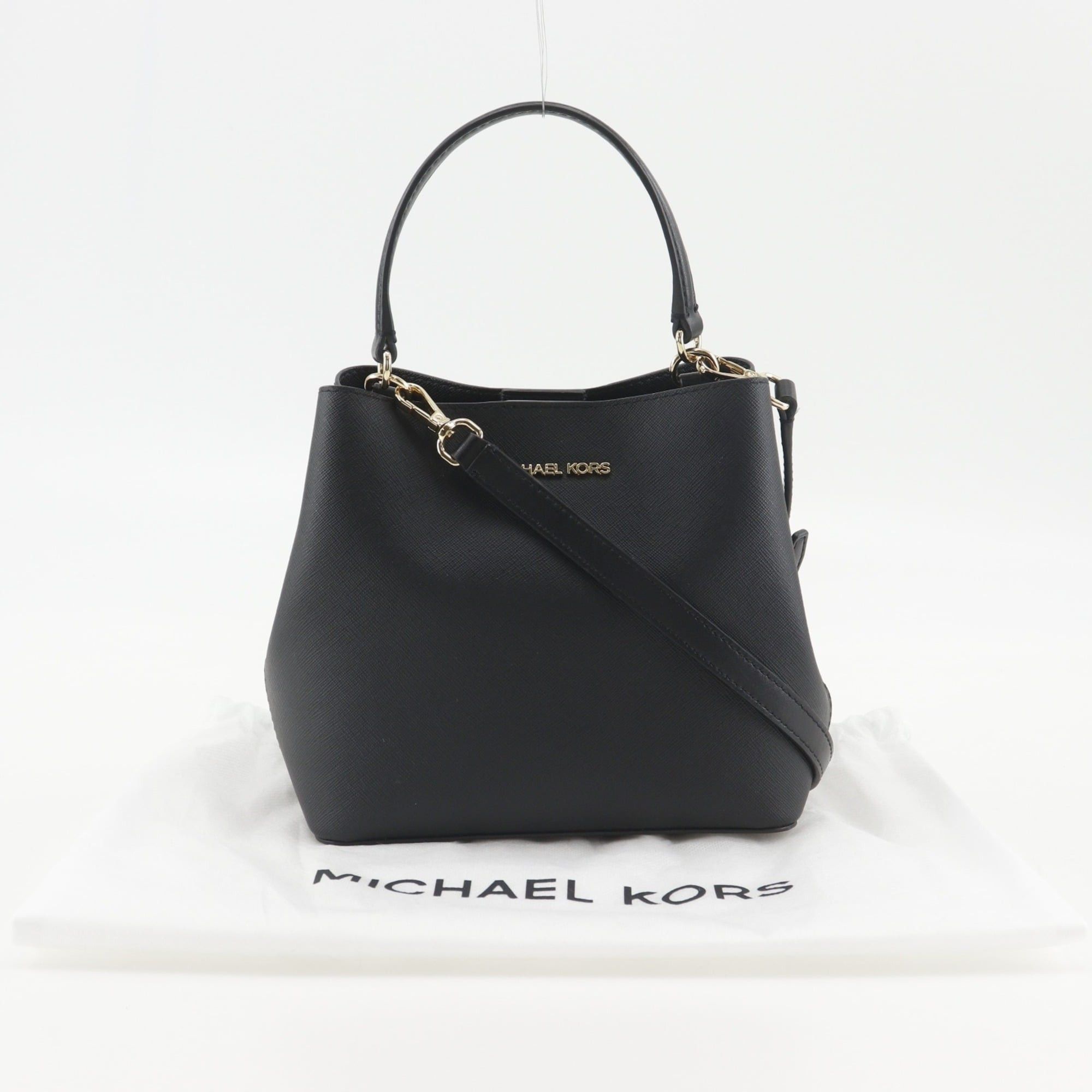Michael Kors Michael Kors Bucket Crossbody Handbag 35S4G3FM5T1 PVC Black 2-way for Women Size ONE SIZE - 16 Thumbnail