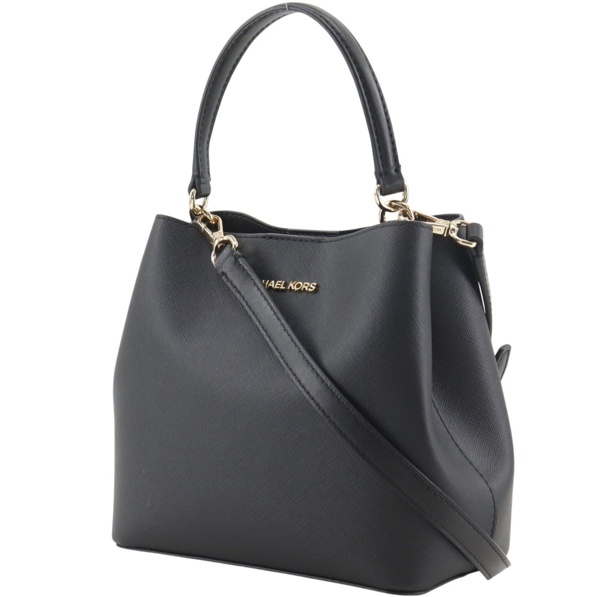 Michael Kors Michael Kors Bucket Crossbody Handbag 35S4G3FM5T1 PVC Black 2-way for Women Size ONE SIZE - 2 Thumbnail