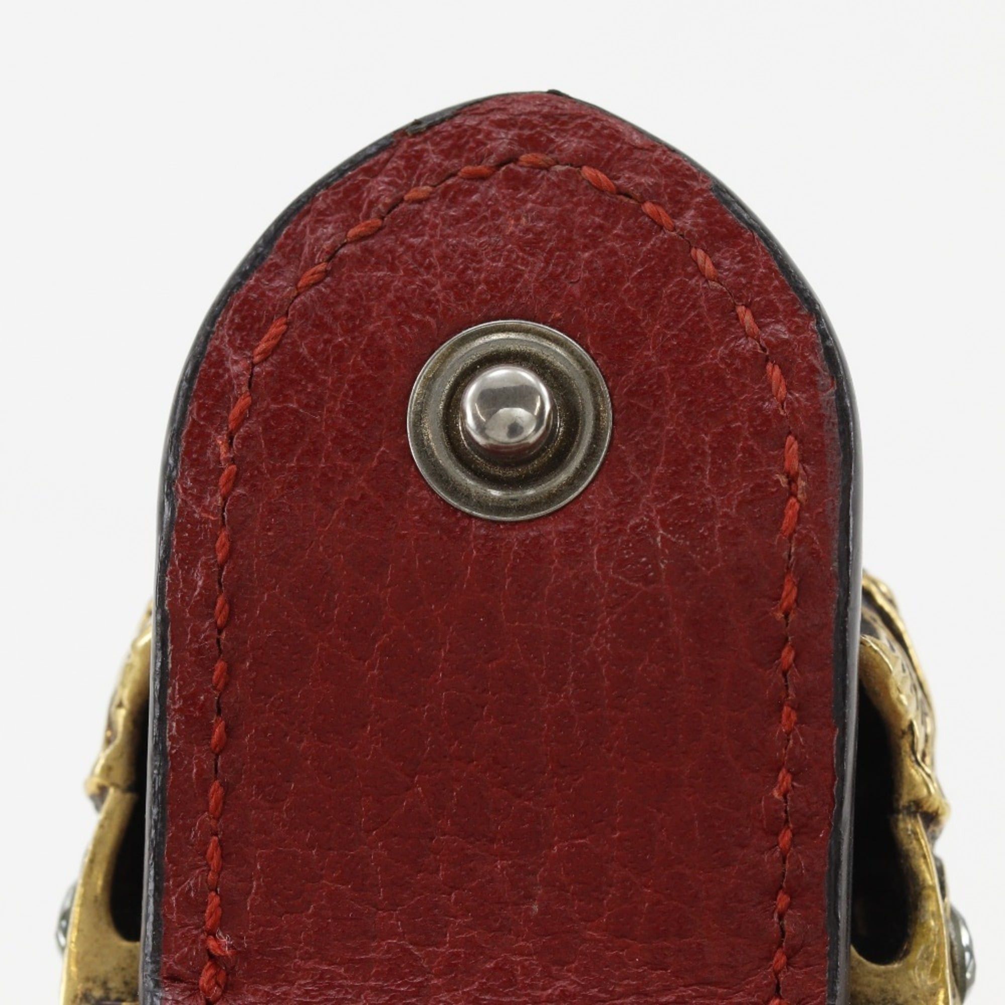Gucci Gucci Dionysus Chain Wallet Shoulder Bag 401231 Calfskin Red Snap Button Women's Size ONE SIZE - 10 Thumbnail