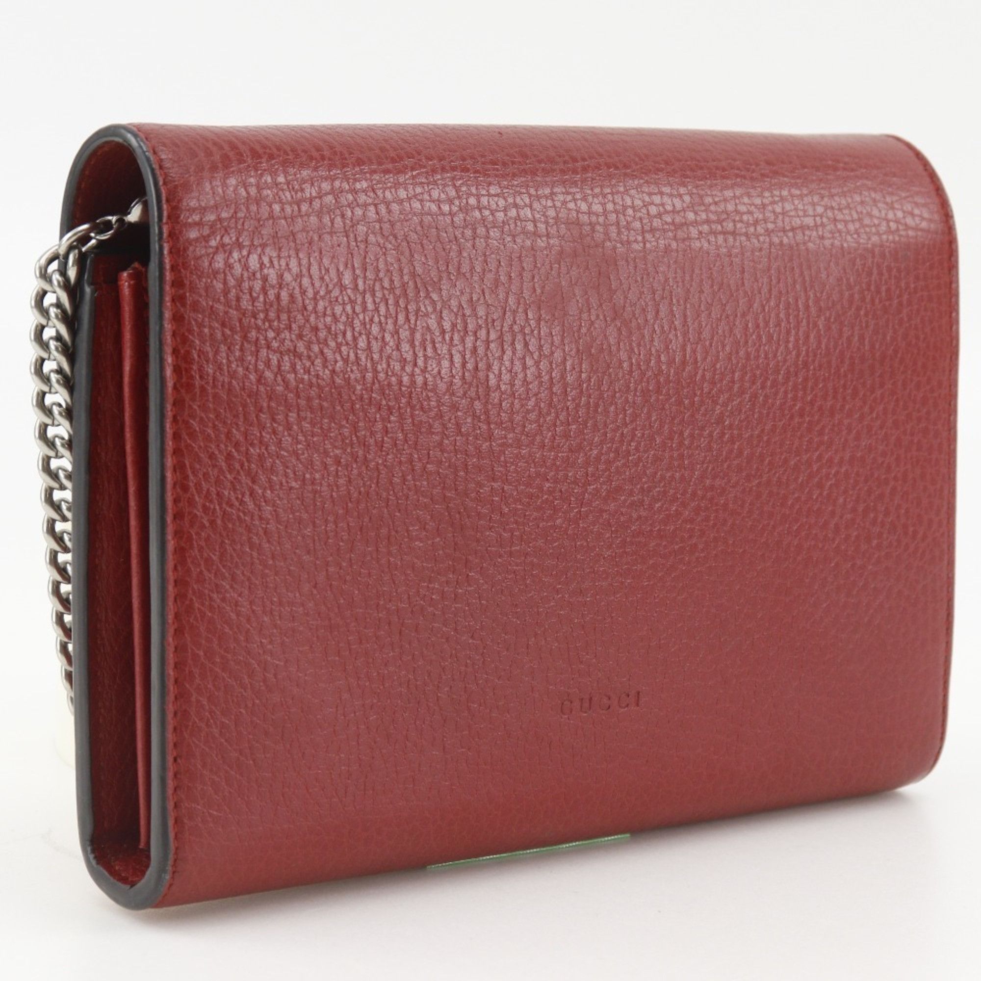 Gucci Gucci Dionysus Chain Wallet Shoulder Bag 401231 Calfskin Red Snap Button Women's Size ONE SIZE - 3 Thumbnail
